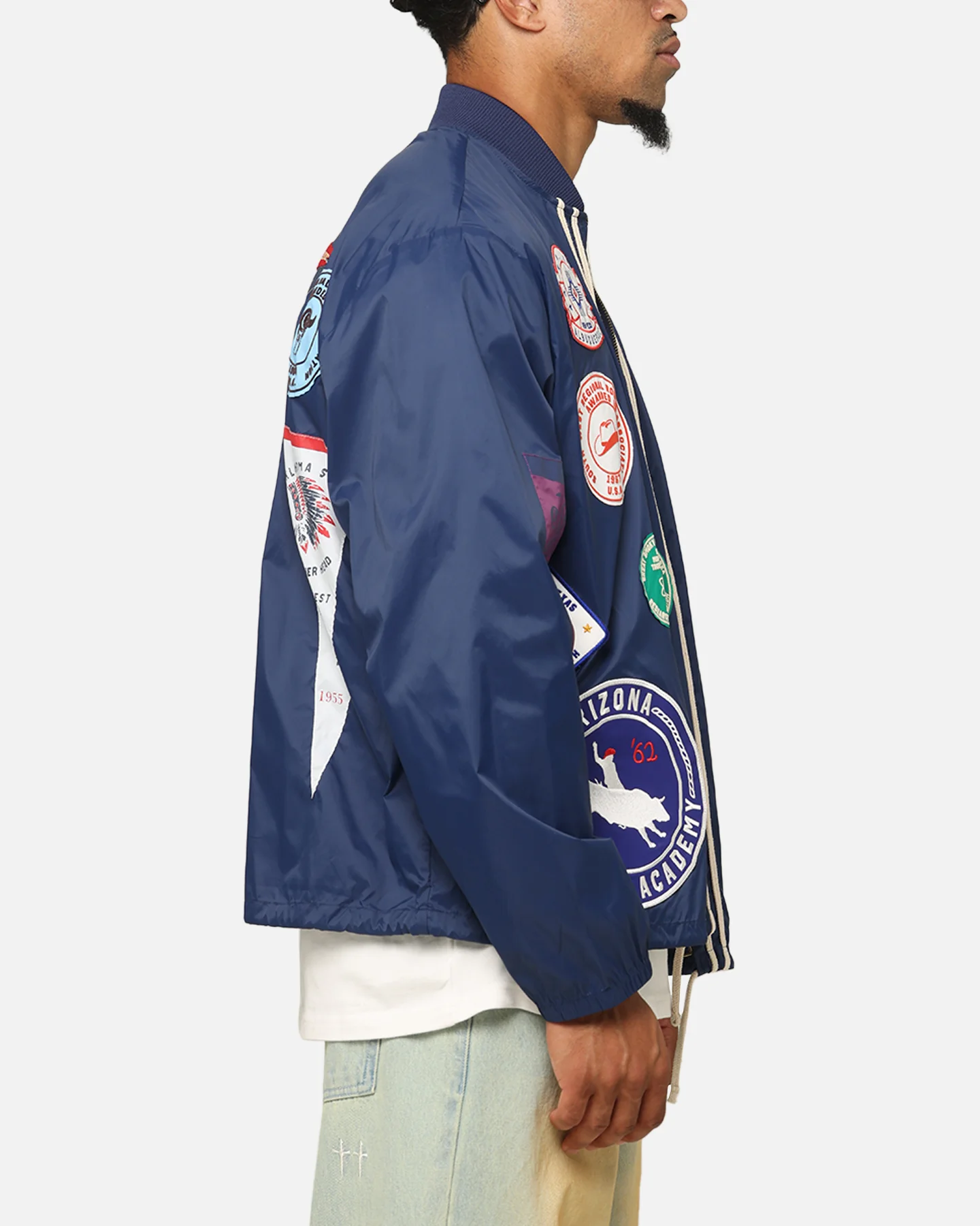 Champion 60's Souvenir Jacket Athetlic Navy Cream - Image 5