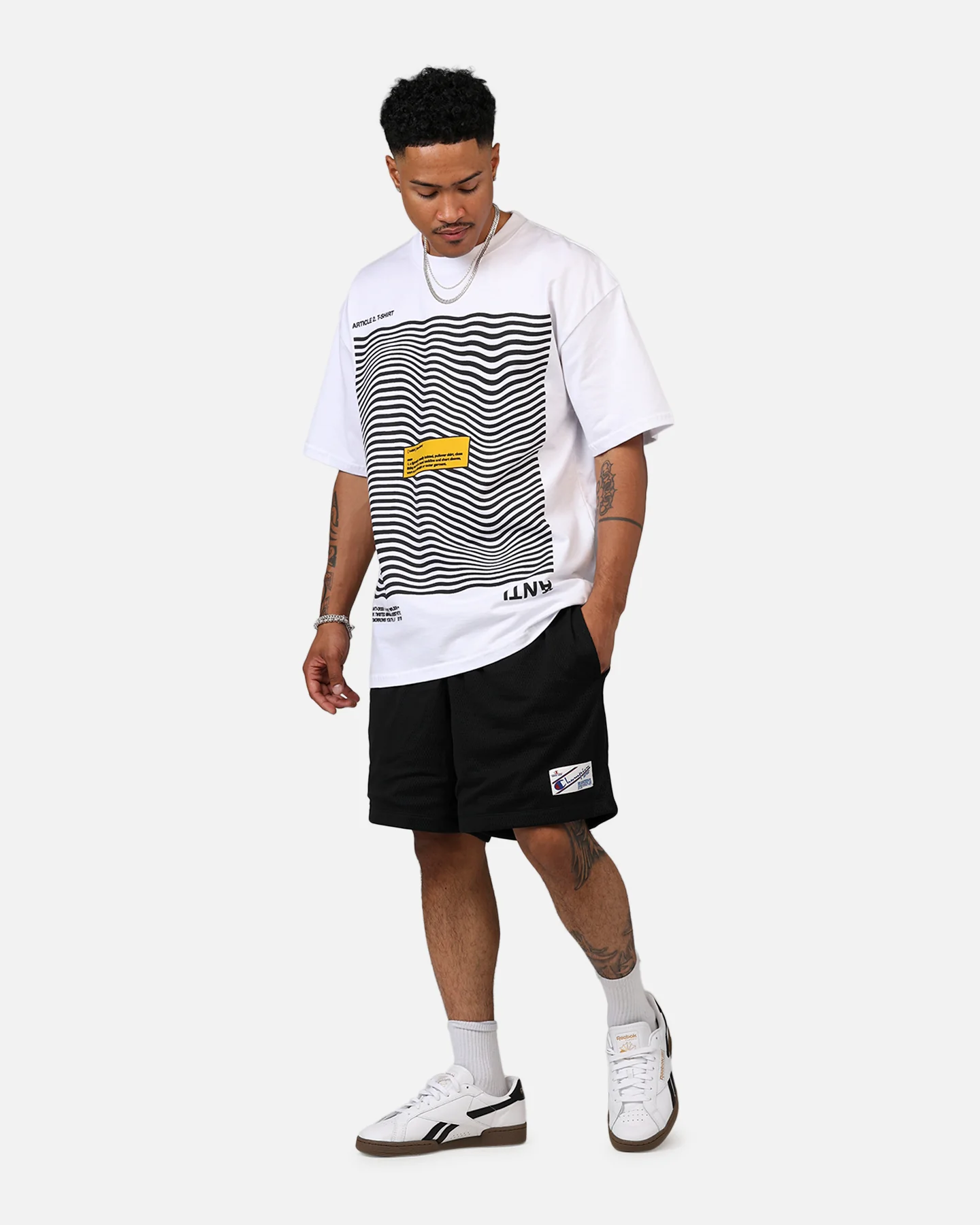 Champion Big Bank Mesh Shorts Black - Image 2