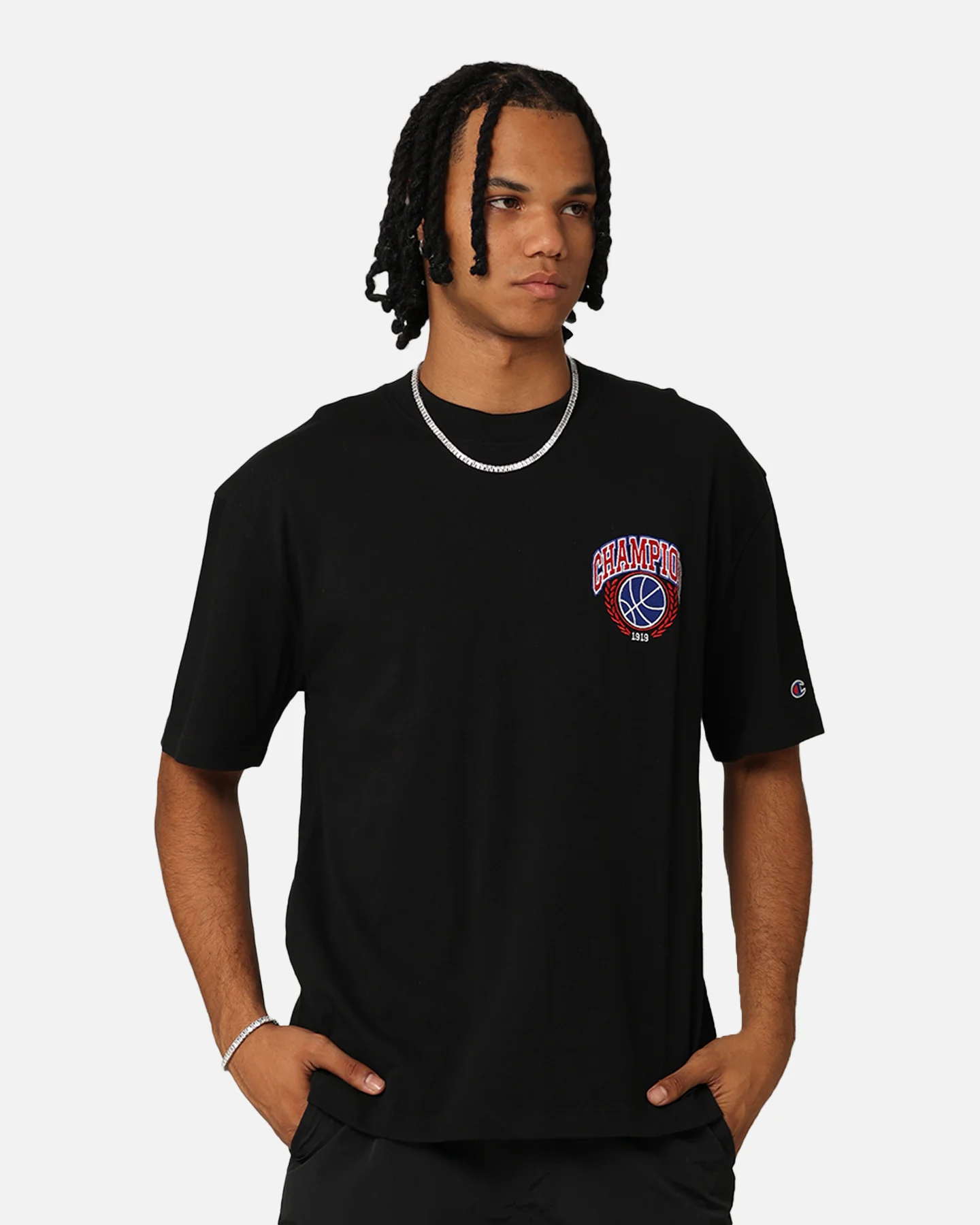 Champion Heritage Field Basketball T-Shirt Black - Image 2