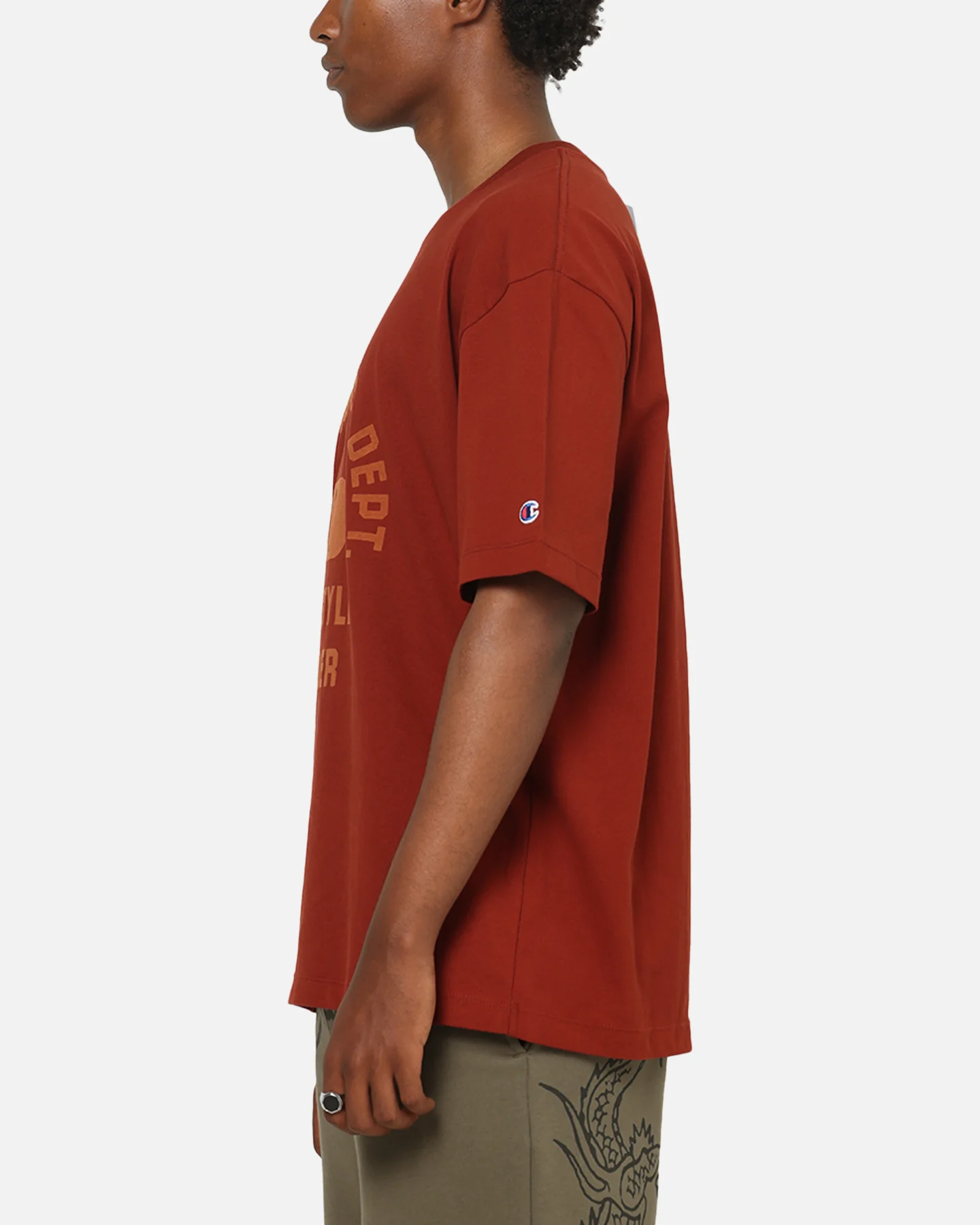 Champion Heritage Flocked Graphic T-Shirt Sumac - Image 5
