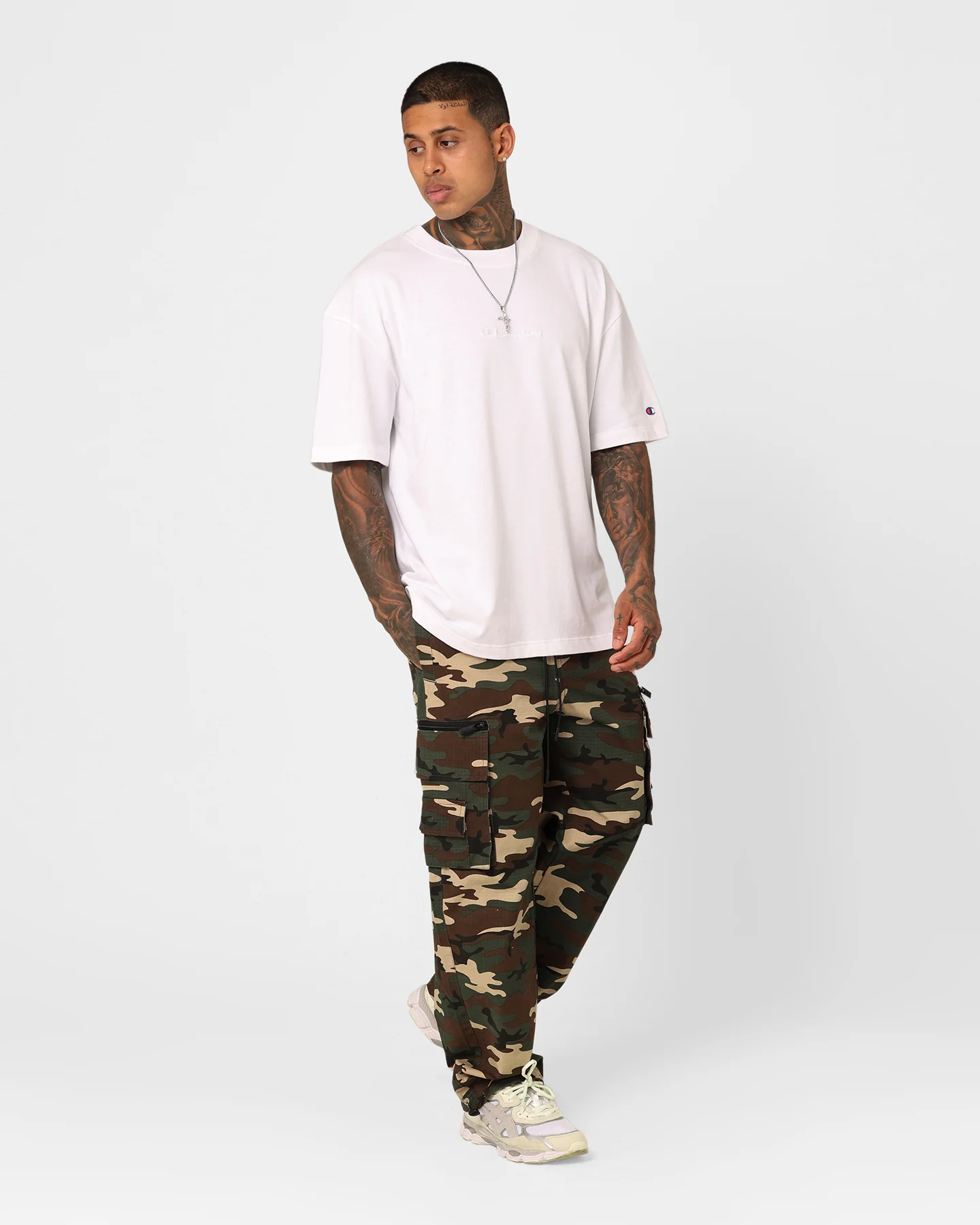 Champion Heritage New Script T-Shirt White - Image 2