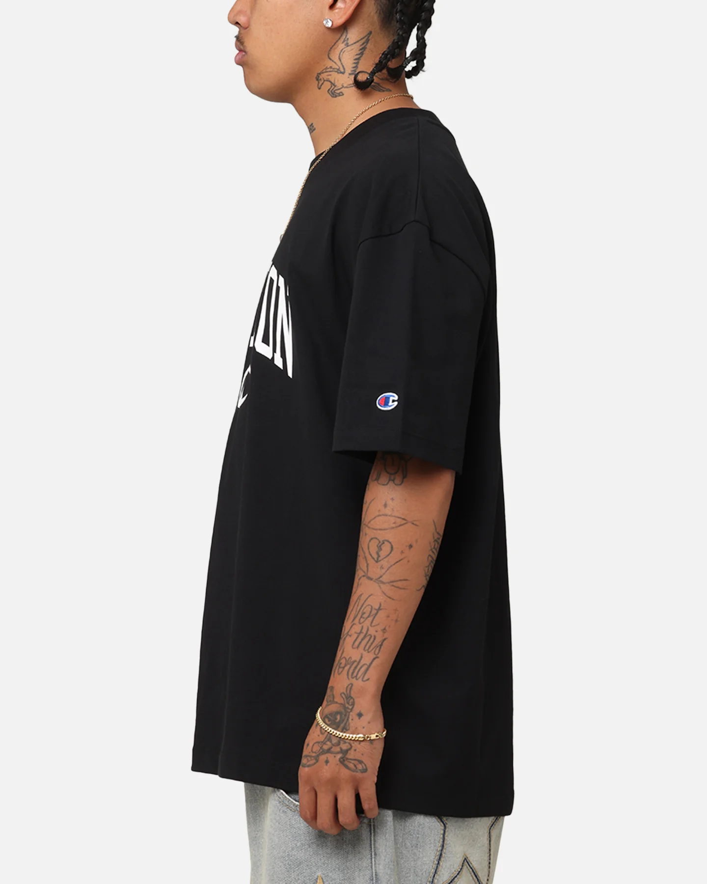 Champion Heritage Varsity Graphic T-Shirt Black - Image 5