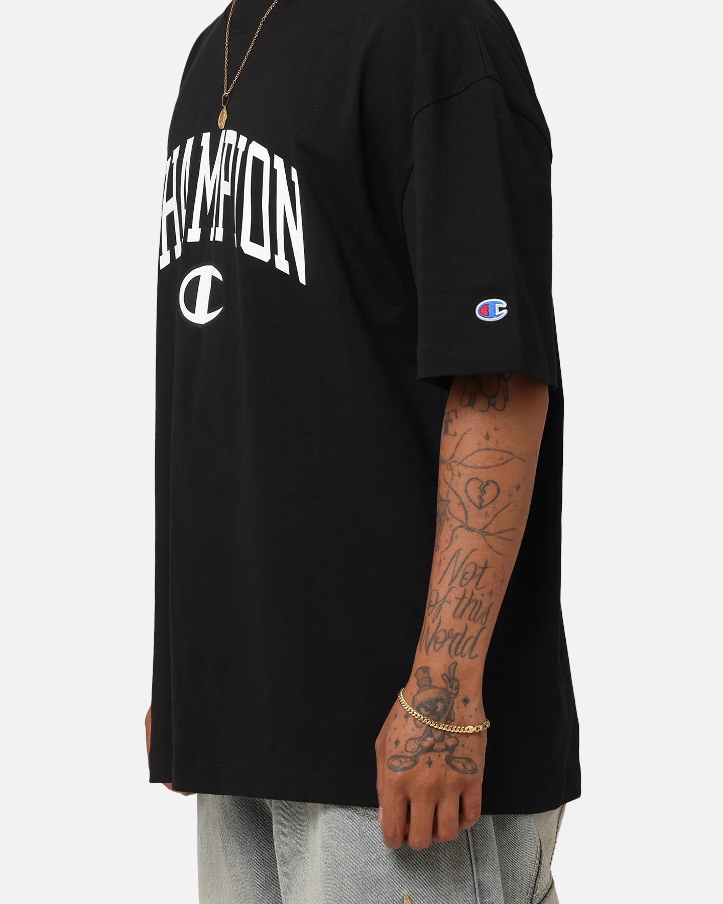 Champion Heritage Varsity Graphic T-Shirt Black - Image 6
