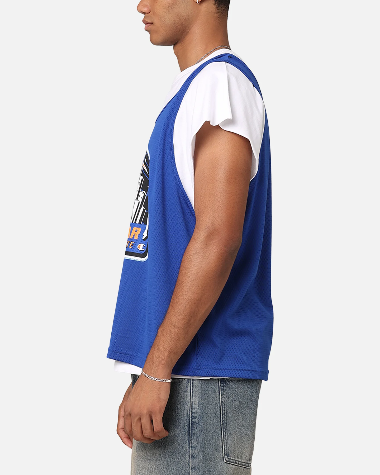 Champion LFS Empire State 2-fer Mesh T-Shirt Black/Multi - Image 5