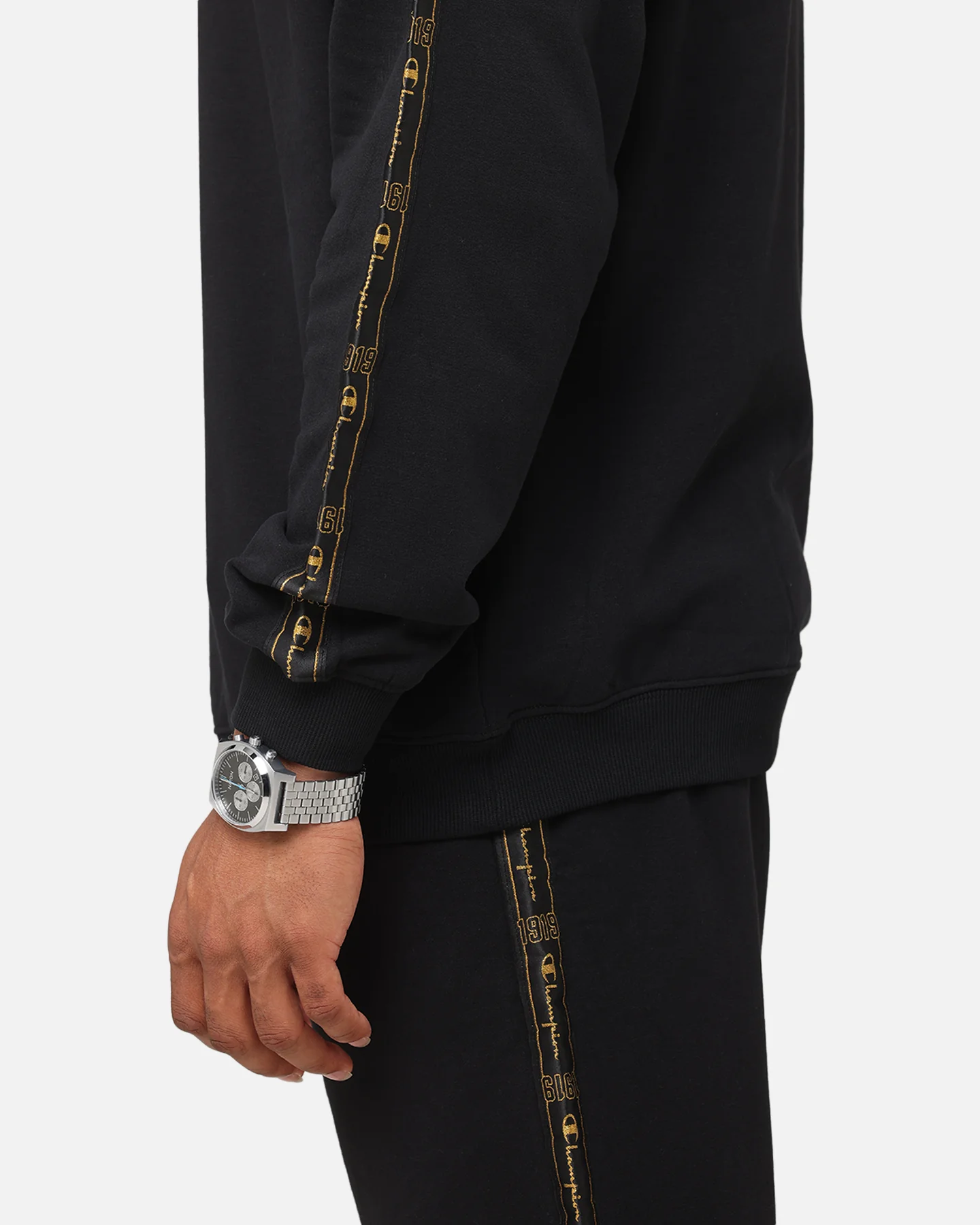 Champion Lux Taping Hoodie Black - Image 7