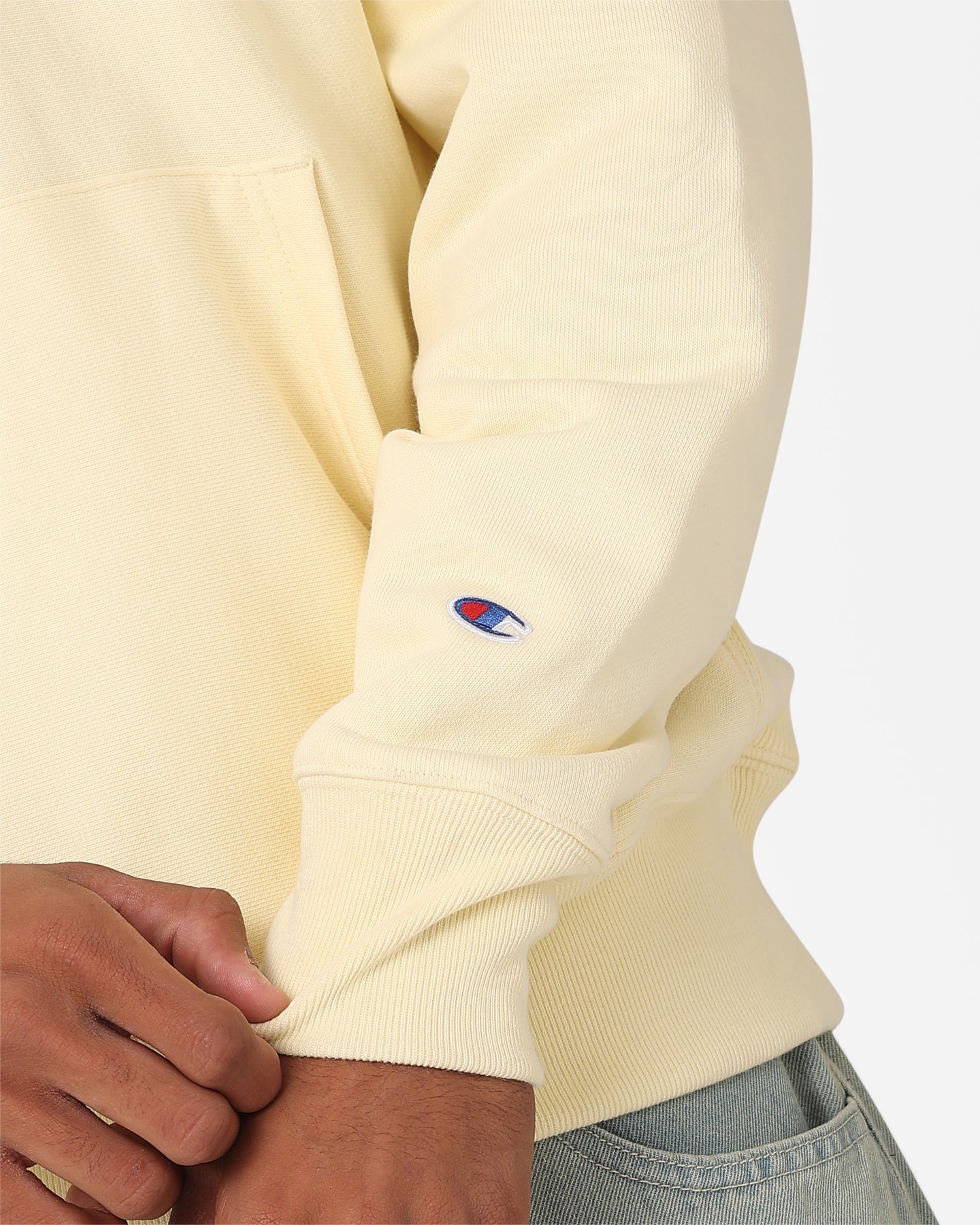 Champion Reverse Weave 2k Logo Hoodie Post Yellow - Image 7