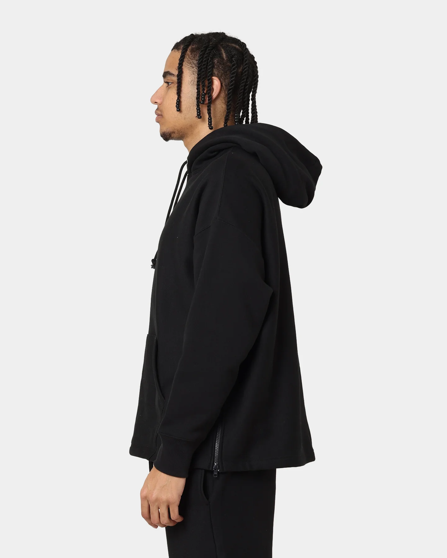 Champion Reverse Weave Relaxed Hem Zip Hoodie Black/Gold - Image 6