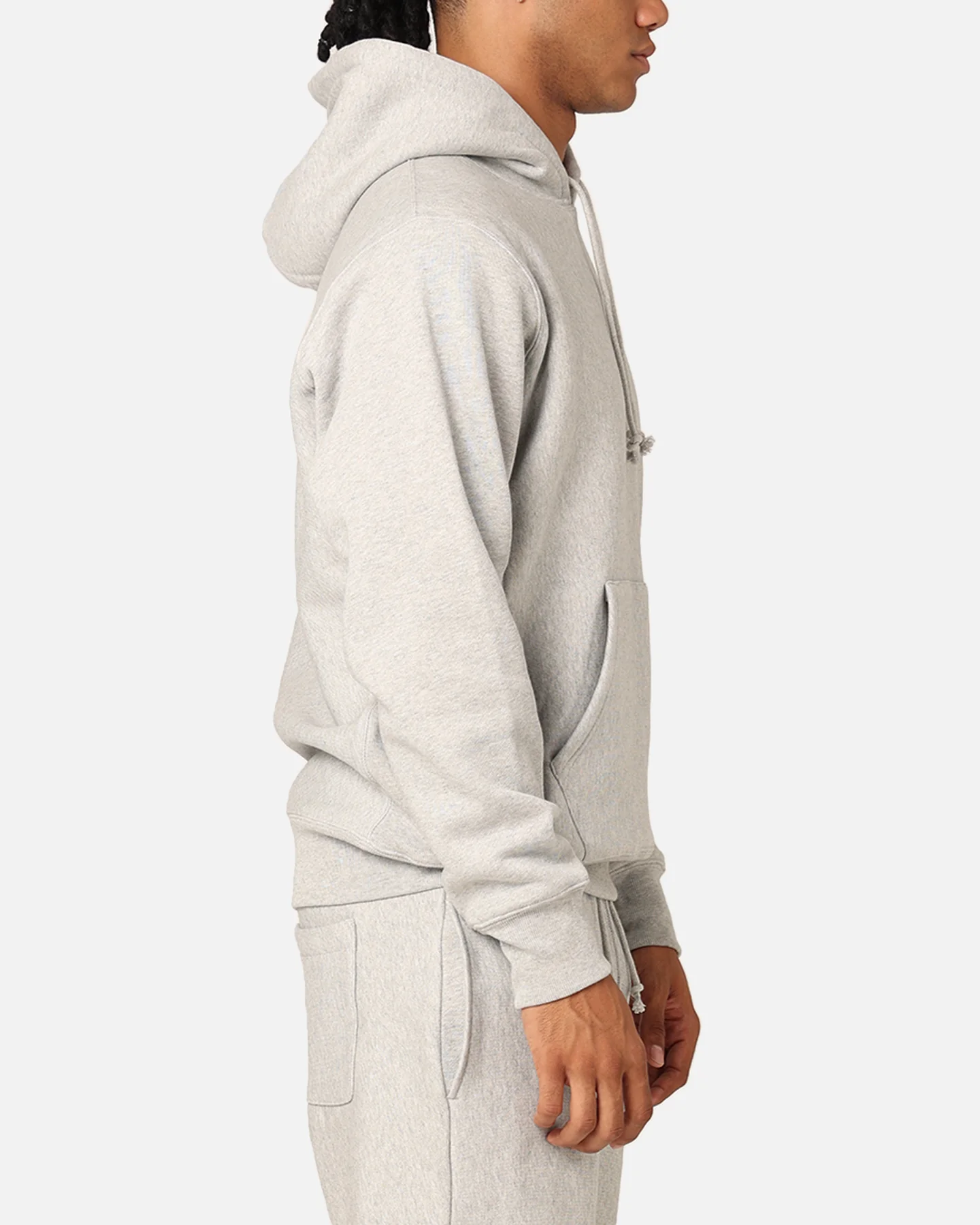 Champion Reverse Weave Small C Hoodie Oxford Heather - Image 4