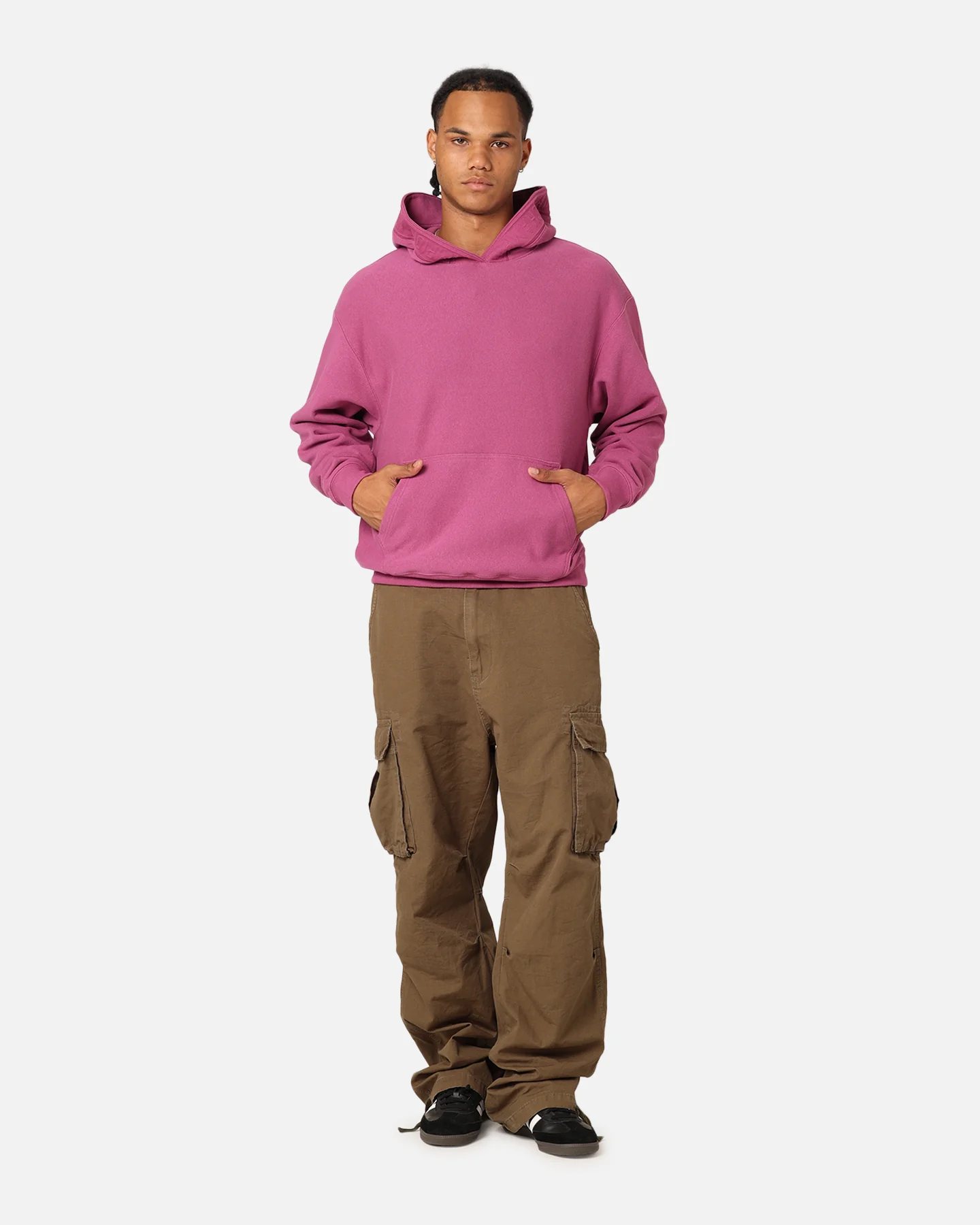 Champion Reverse Weave Terry Tape Hoodie Berry - Image 2