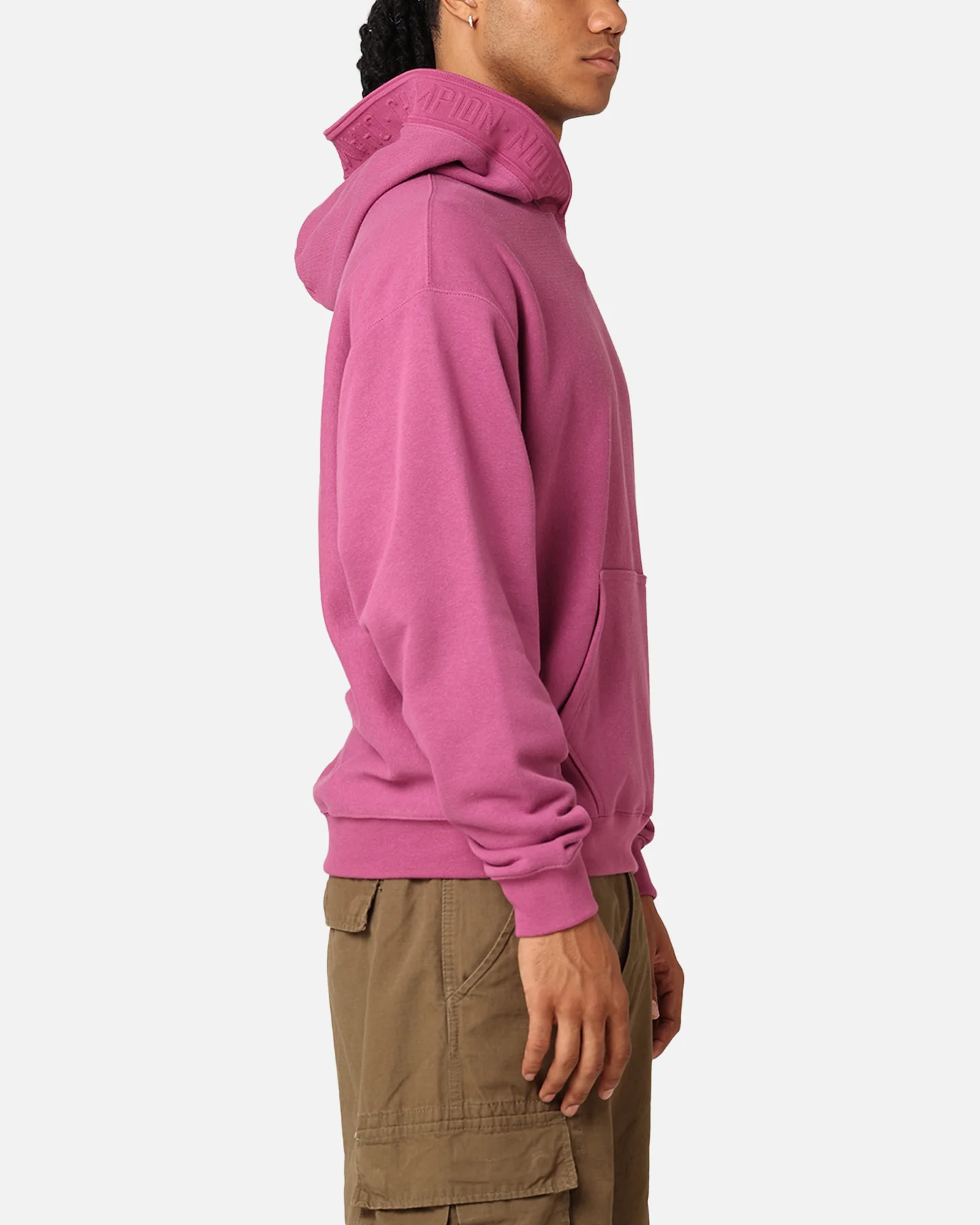 Champion Reverse Weave Terry Tape Hoodie Berry - Image 4