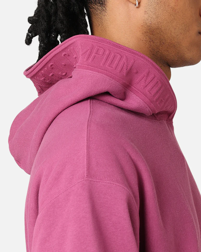 Champion Reverse Weave Terry Tape Hoodie Berry - Image 6