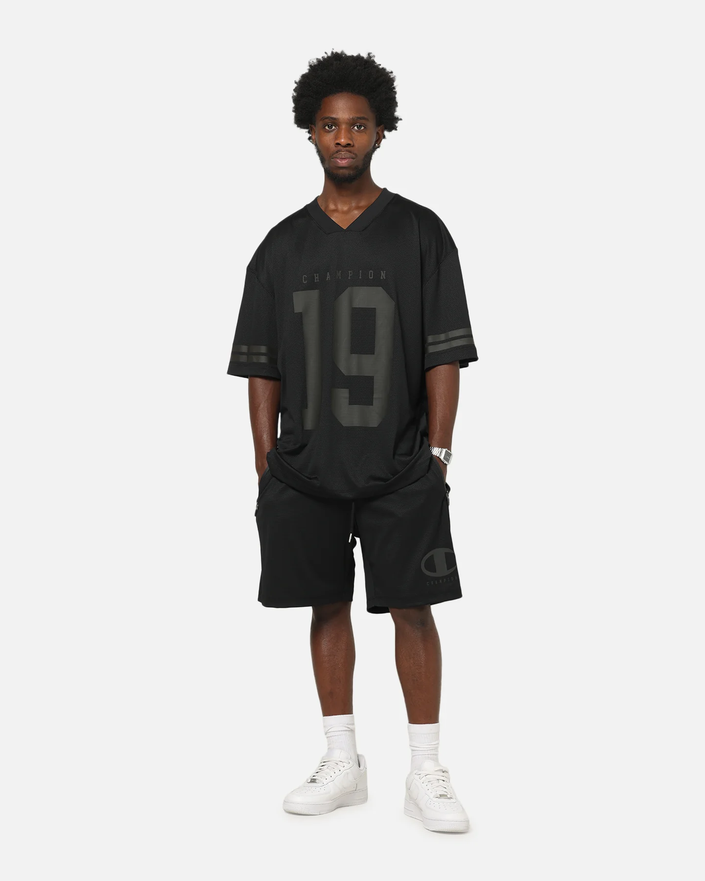 Champion Rochester Mesh T-Shirt Black - Image 2