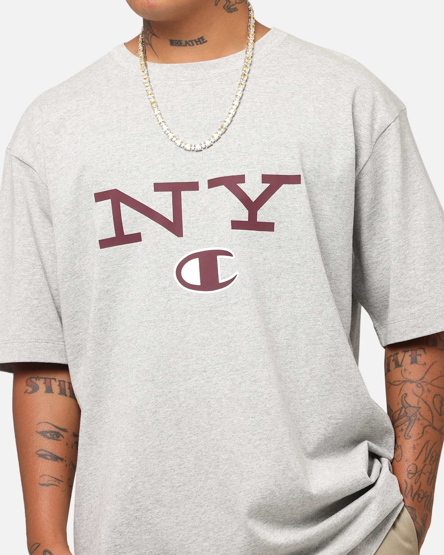 Champion Rochester Graphic T-Shirt Grey - Image 6