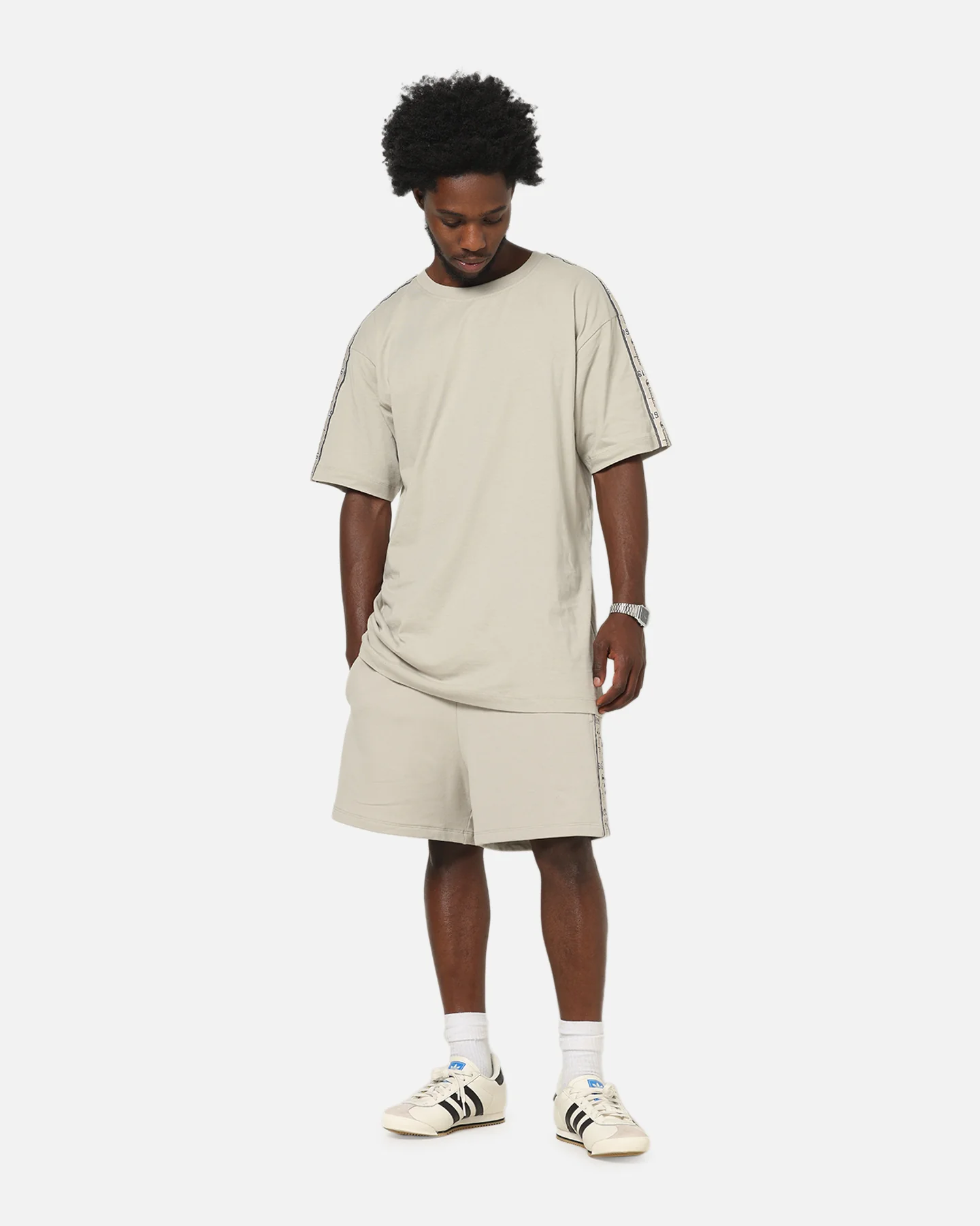 Champion SPS Lux Taping Shorts Beige - Image 2