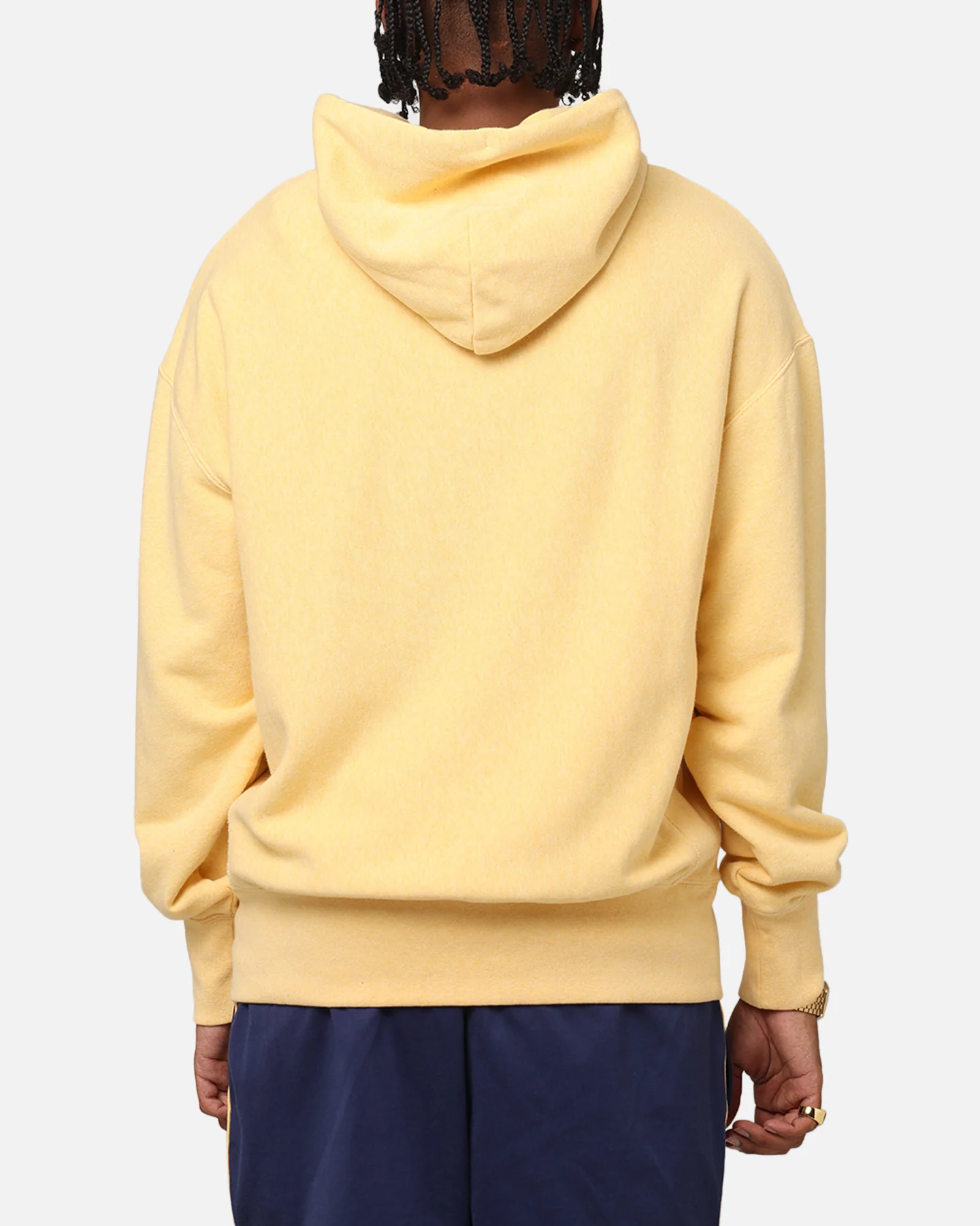 Champion Vintage Logo Sweatshirt Hoodie Yellow - Image 3