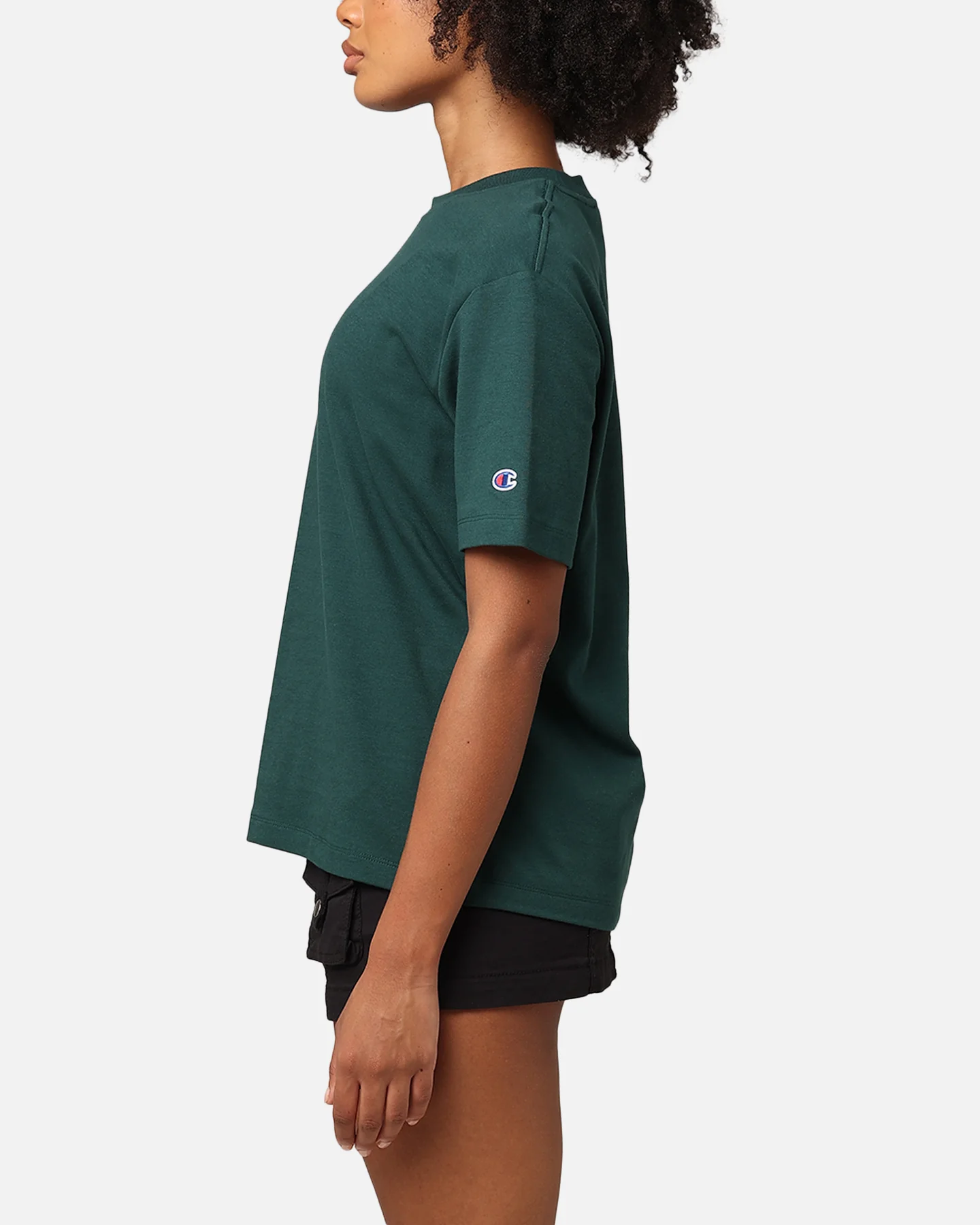 Champion Women's Rochester Base T-Shirt Cotton Forest Green - Image 5