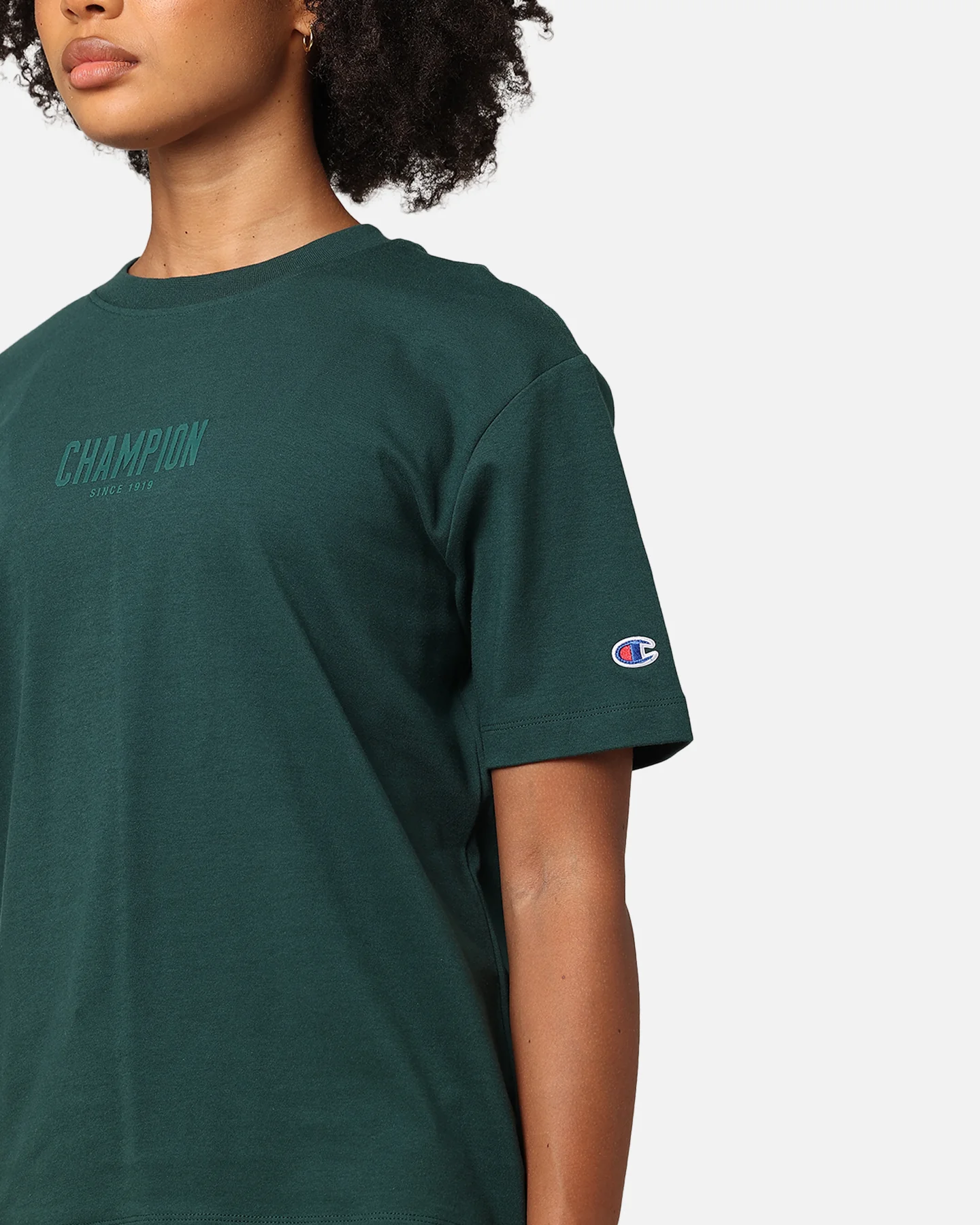 Champion Women's Rochester Base T-Shirt Cotton Forest Green - Image 6