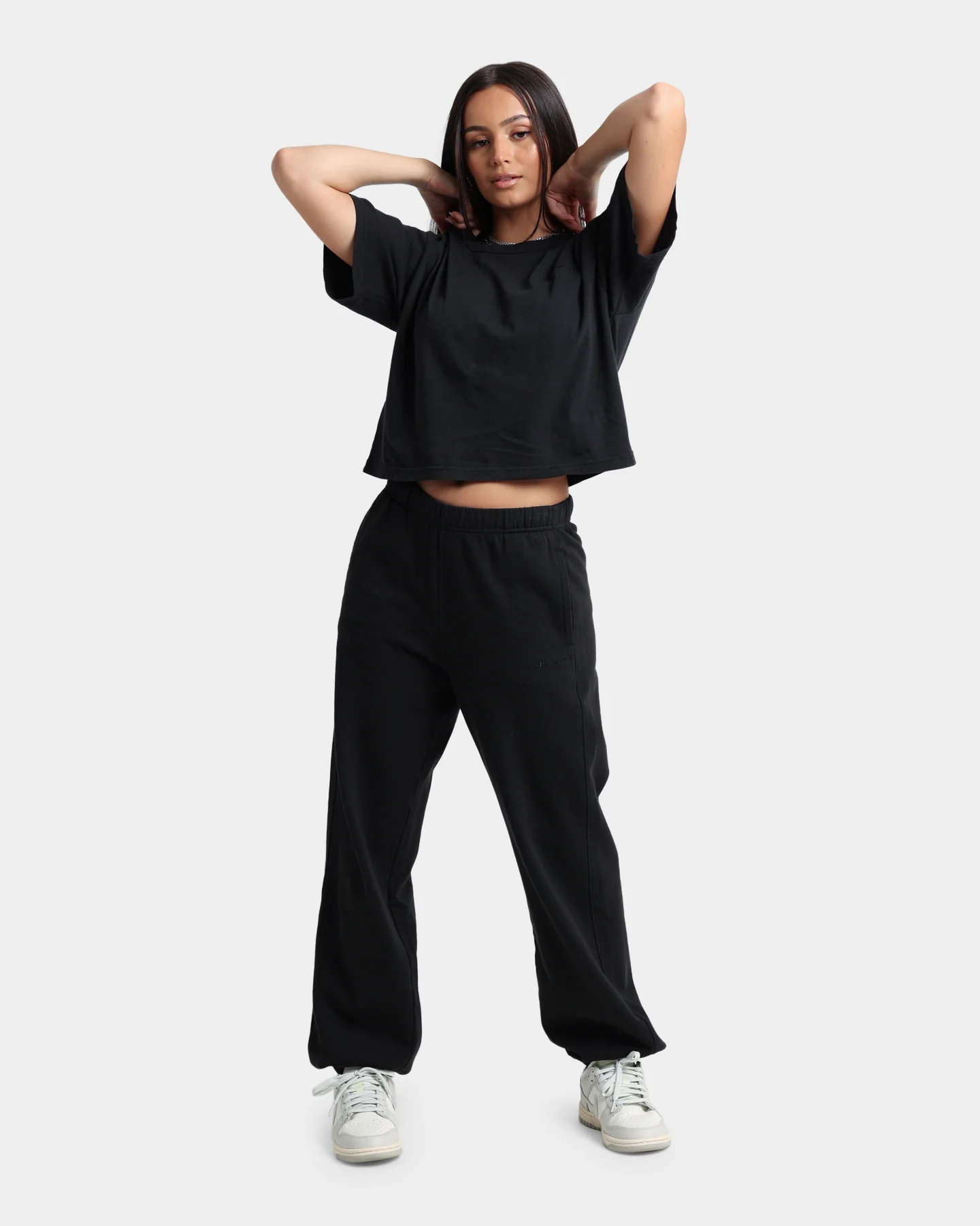 Champion Women's Vintage Dye Crop T-Shirt Black - Image 2