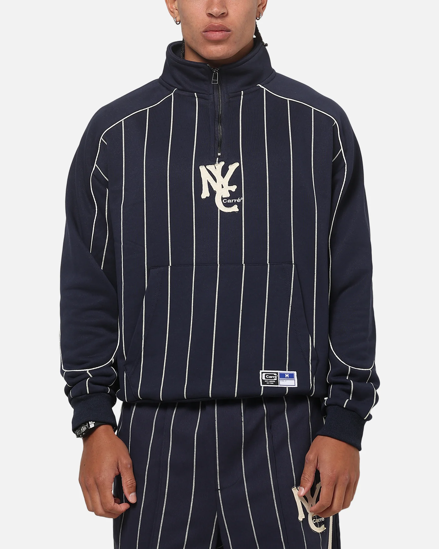 Carre New York City Series Quarter Zip Crewneck Navy