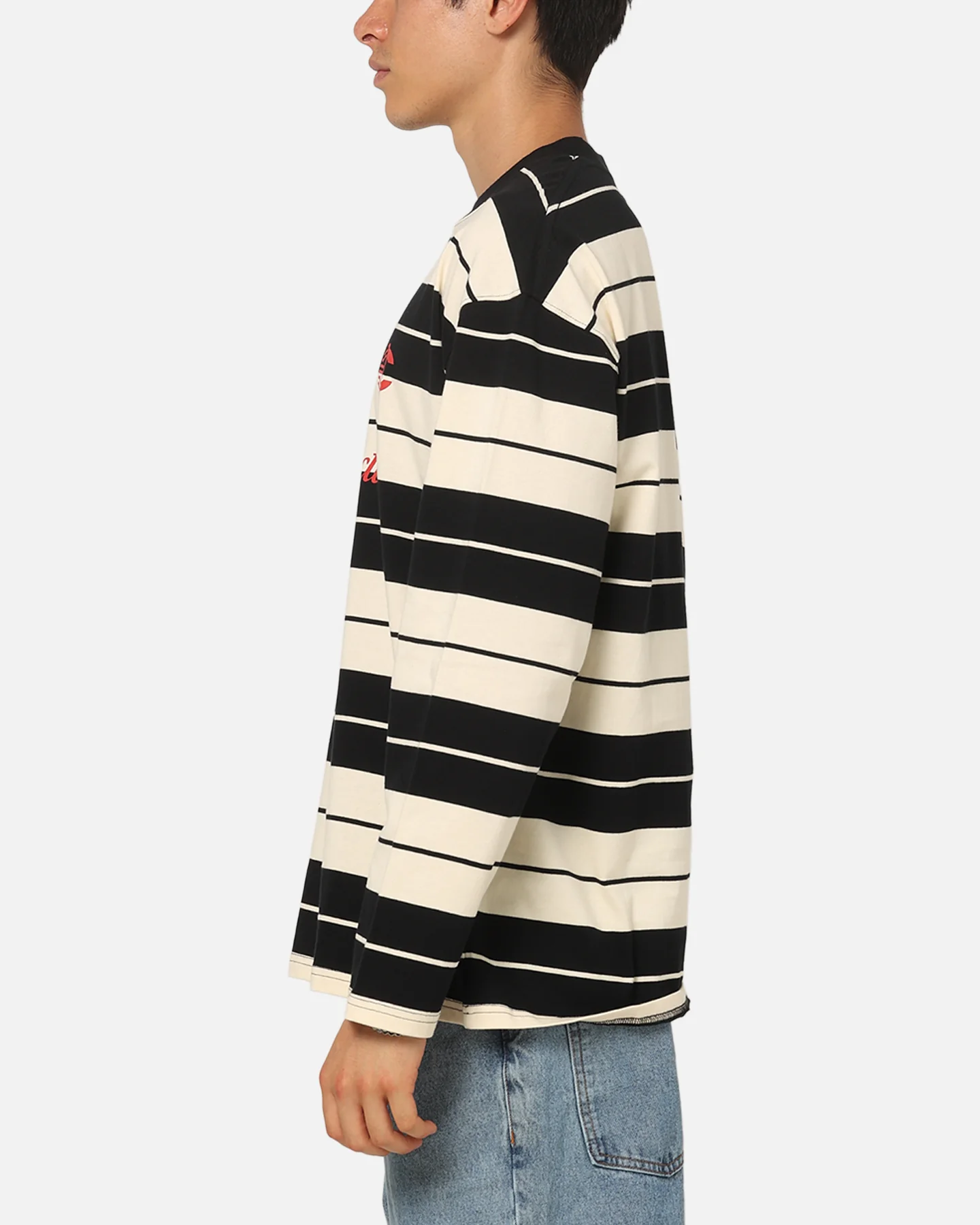 Carre Collective Stripe Long Sleeve T-Shirt Black/Off White - Image 5