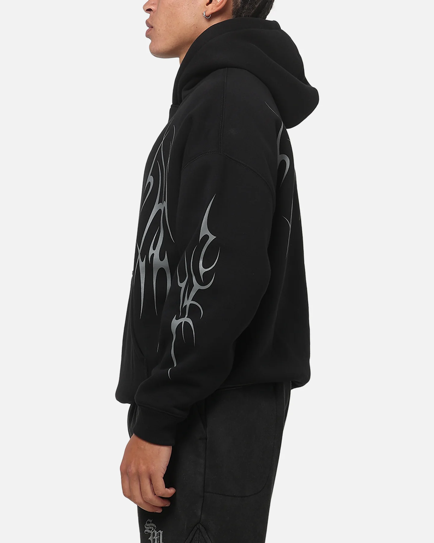 Saint Morta Consortium Boxy Hoodie Black - Image 6