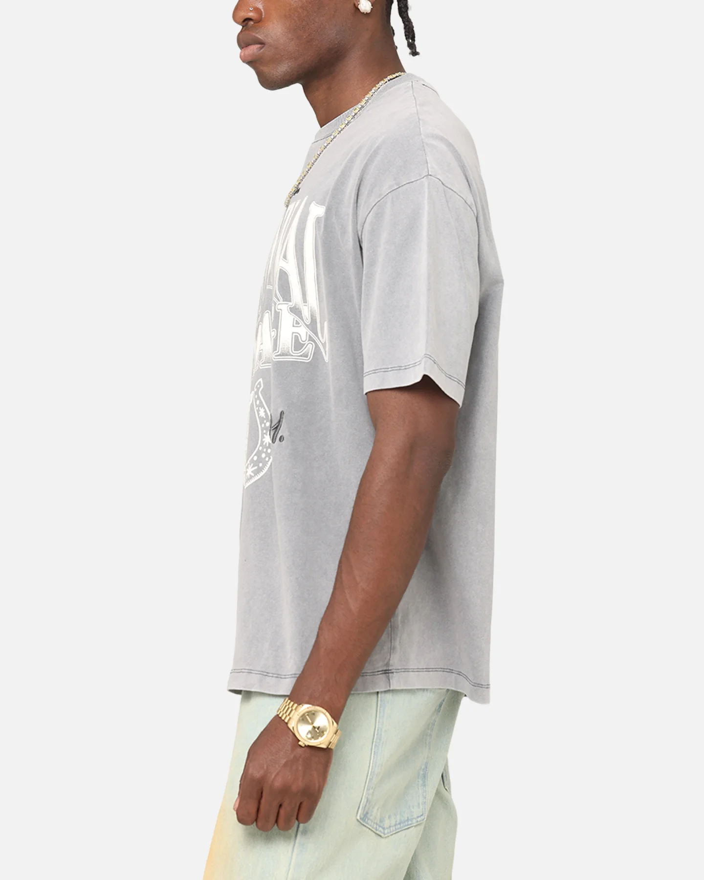 Criminal Damage Horseshoe T-Shirt Washed Black - Image 5