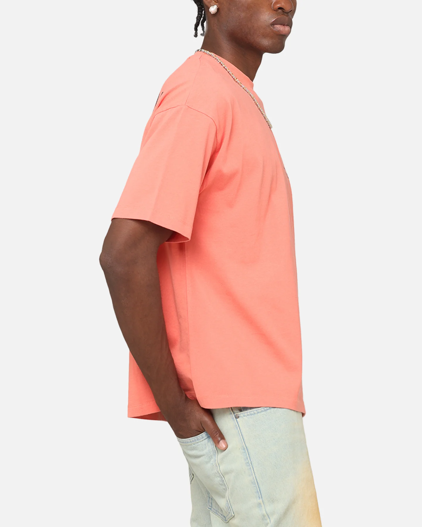 Criminal Damage International T-Shirt Coral - Image 5