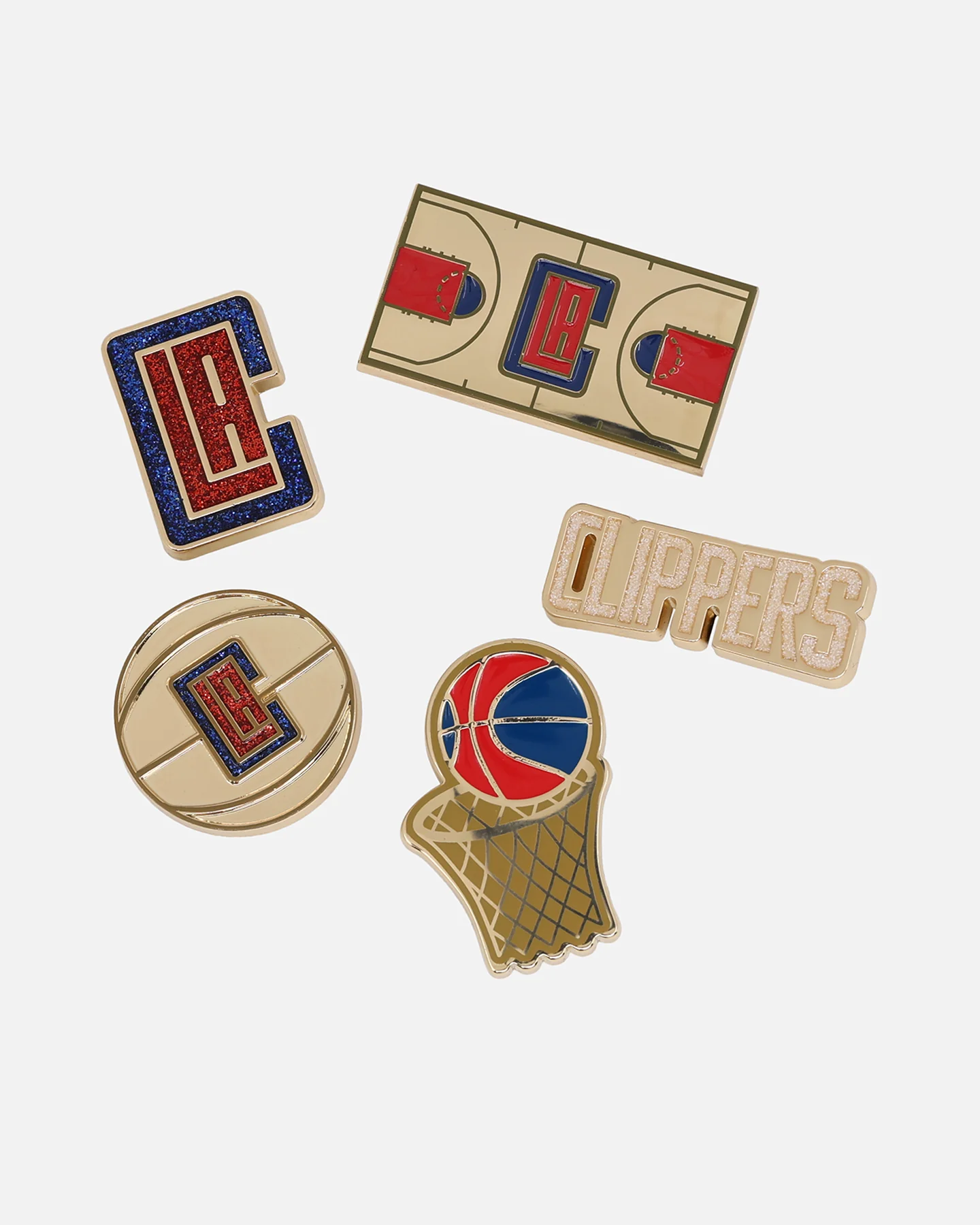 Crocs Los Angeles Clippers 5 Pack Jibbitz Charms Multi - Image 2