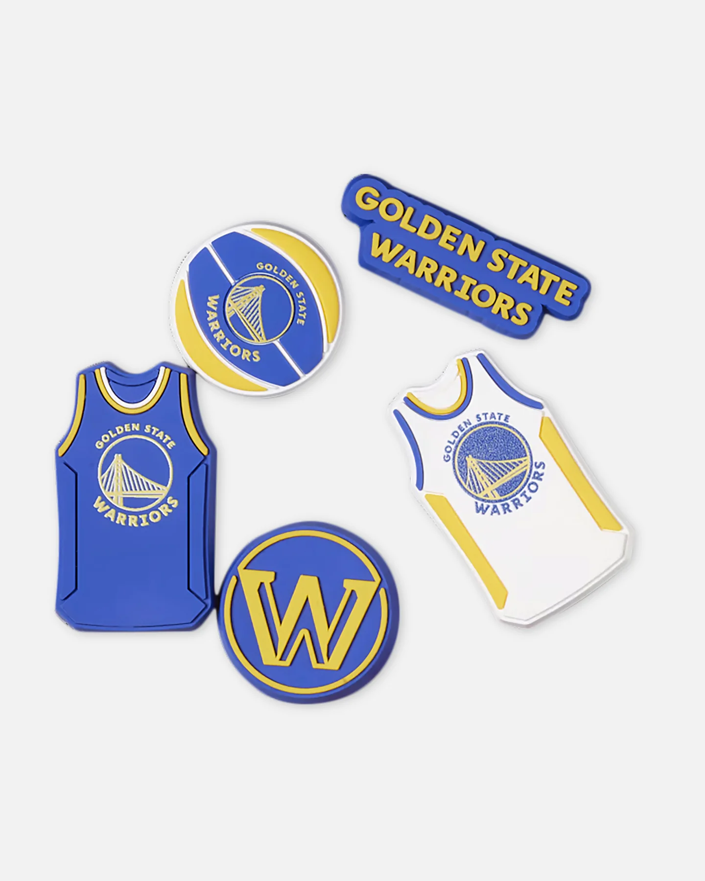 Crocs X NBA Golden State Warriors 5 Pack Jibbitz Charms Multi - Image 2