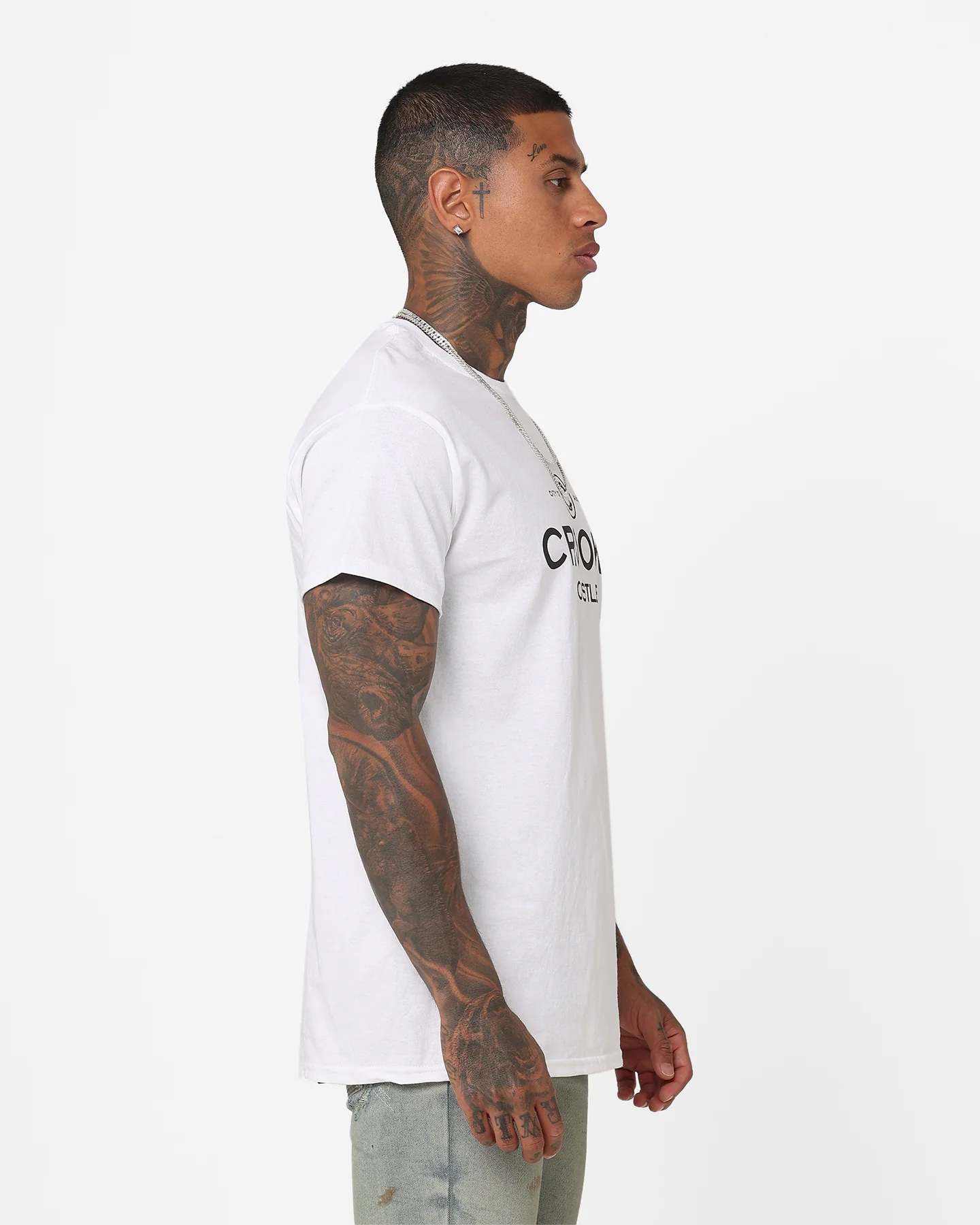 Crooks & Castles City Of Chains T-Shirt White - Image 5