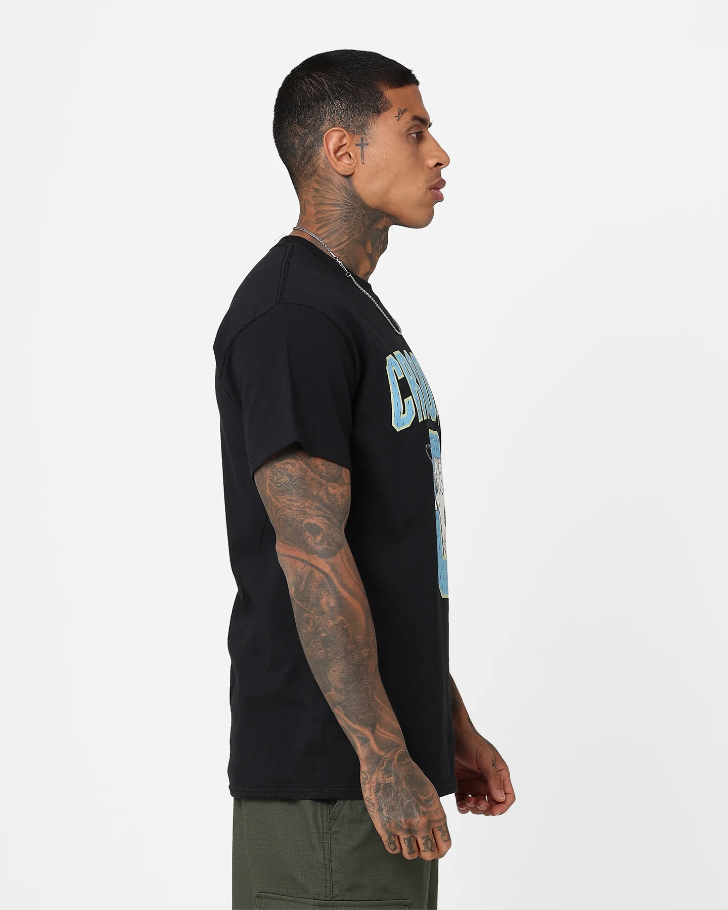 Crooks & Castles Varsity Angels T-Shirt Black - Image 5