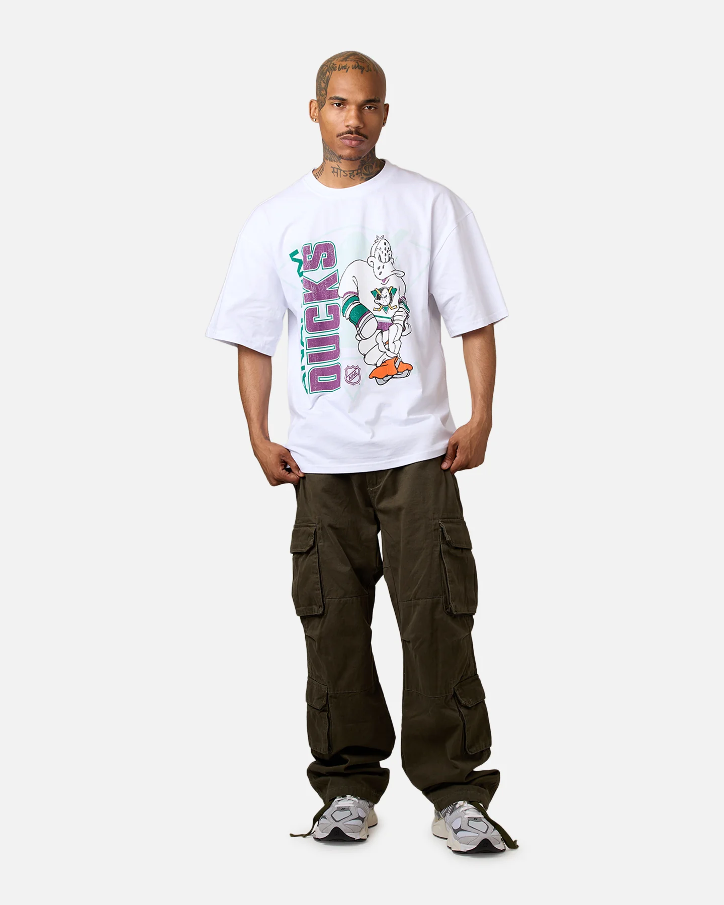 Culture Kings Anaheim Ducks Smash T-Shirt White - Image 3