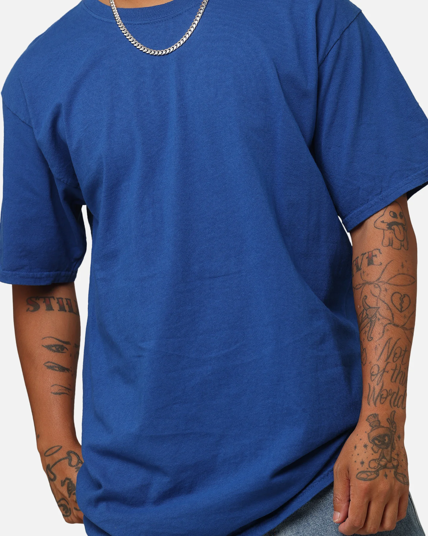 Culture Kings Basic T-Shirt Cobalt Blue - Image 6