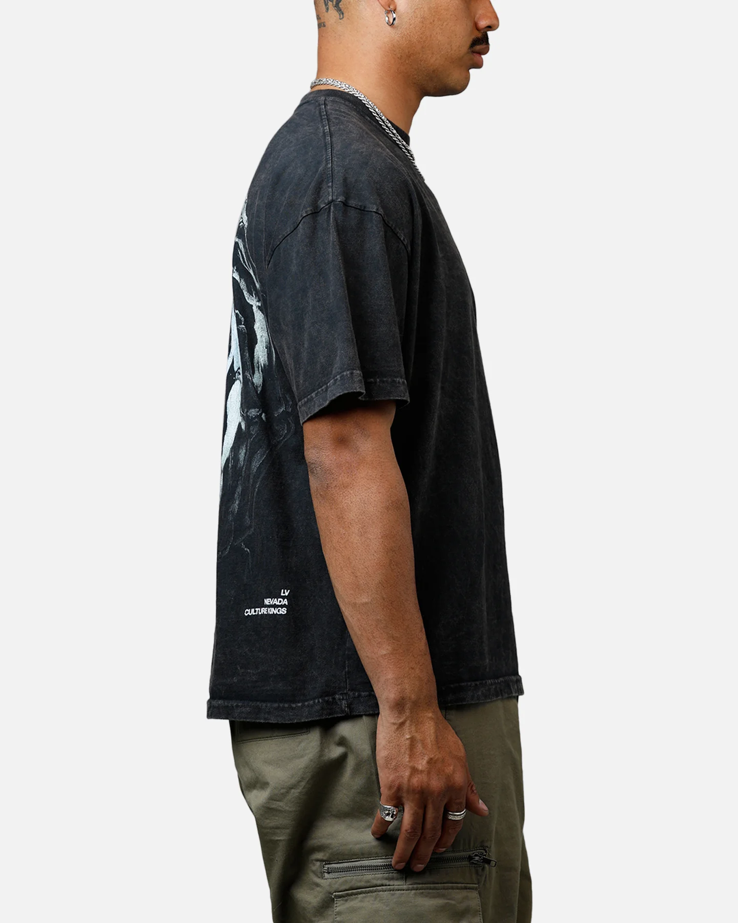 Culture Kings CK Orb Vintage T-Shirt Black Acidwash - Image 4