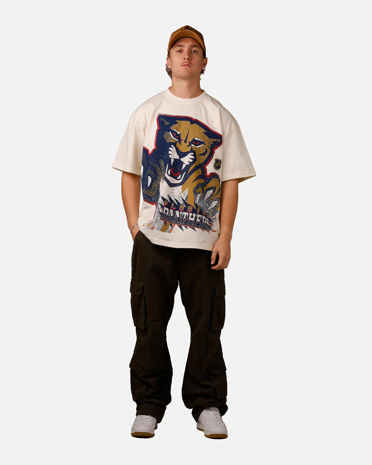 Culture Kings Florida Panthers Vintage T-Shirt Off White - Image 5