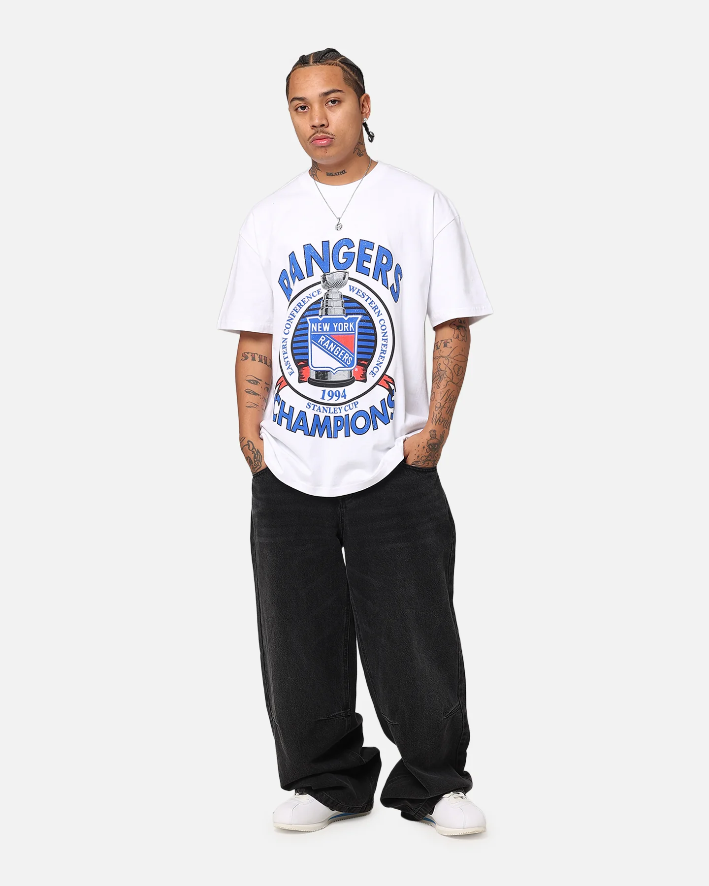 Culture Kings New York Rangers 1994 Cup Heavy T-Shirt White - Image 3