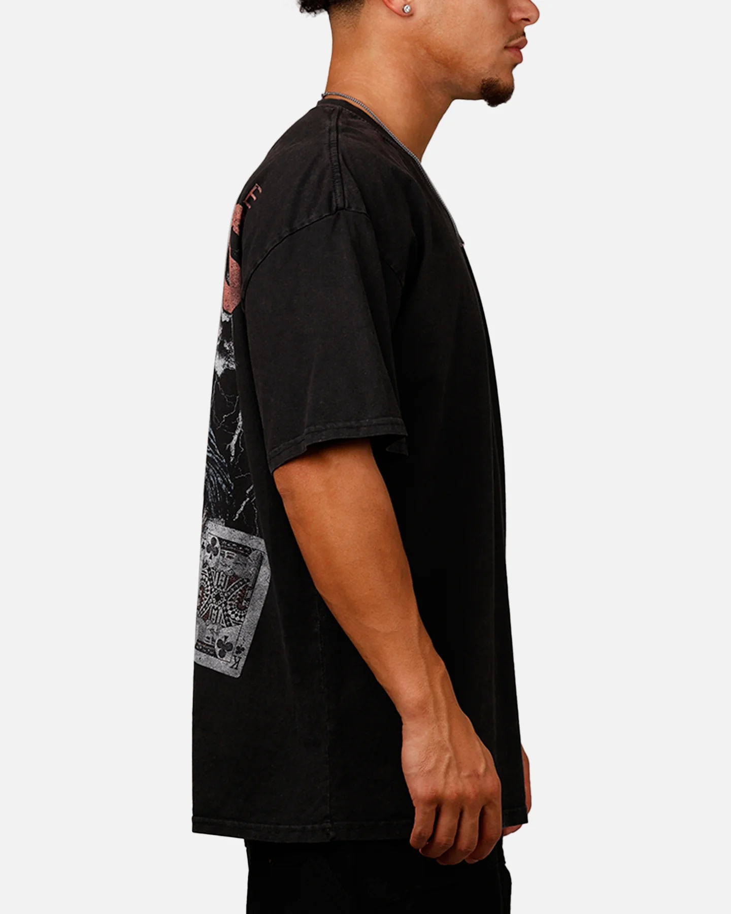 Culture Kings Reaper T-Shirt Black Acidwash - Image 4
