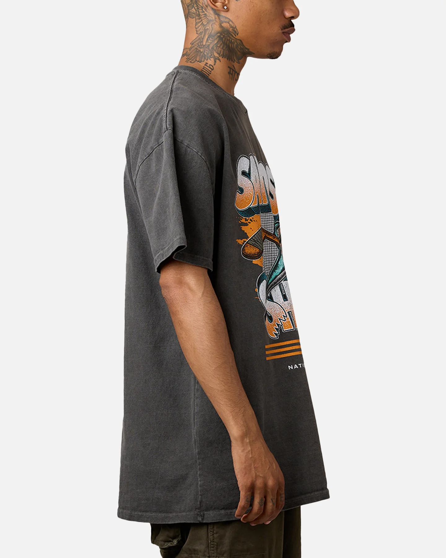 Culture Kings San Jose Sharks Shark Attack Heavyweight T-Shirt Black Wash - Image 4