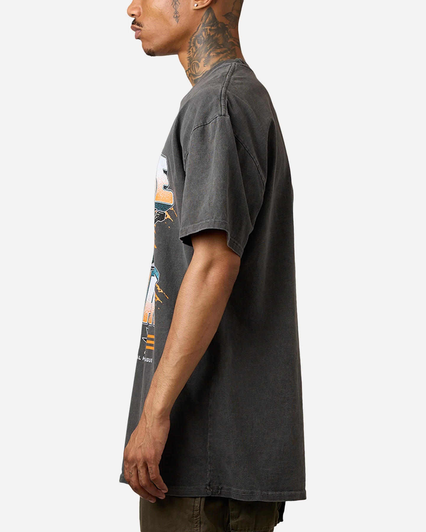 Culture Kings San Jose Sharks Shark Attack Heavyweight T-Shirt Black Wash - Image 5