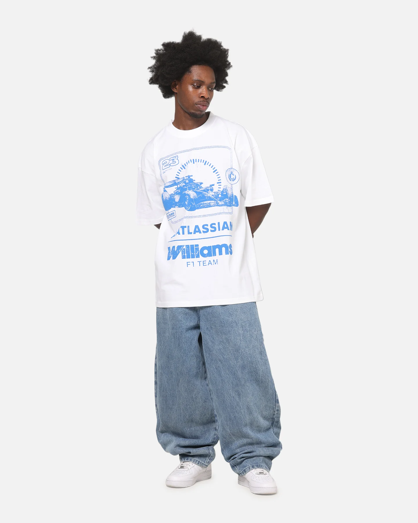Culture Kings X Atlassian Williams F1 Team Heavy T-Shirt White - Image 2