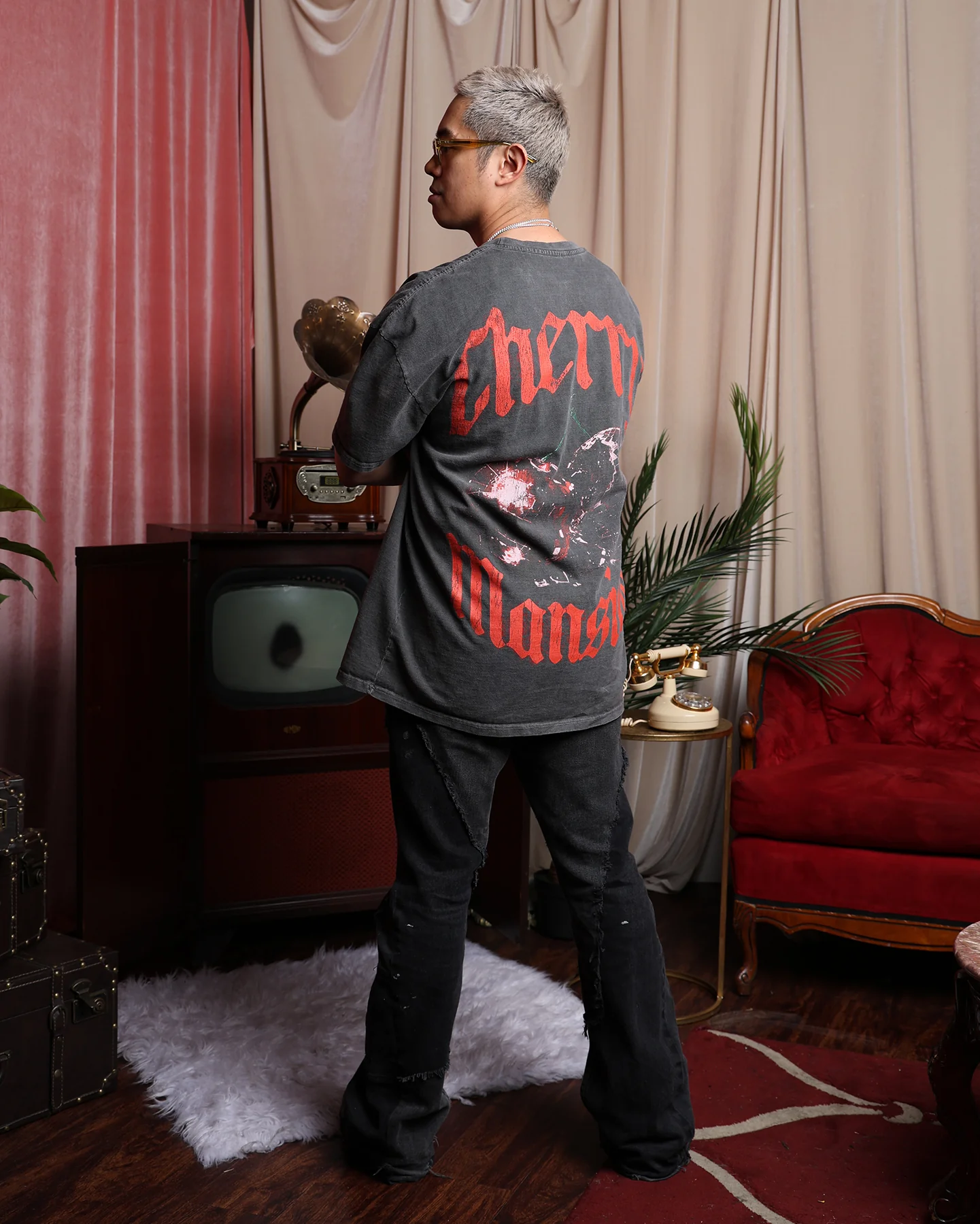Culture Kings X Brian Puspos T-Shirt Black Wash - Image 4