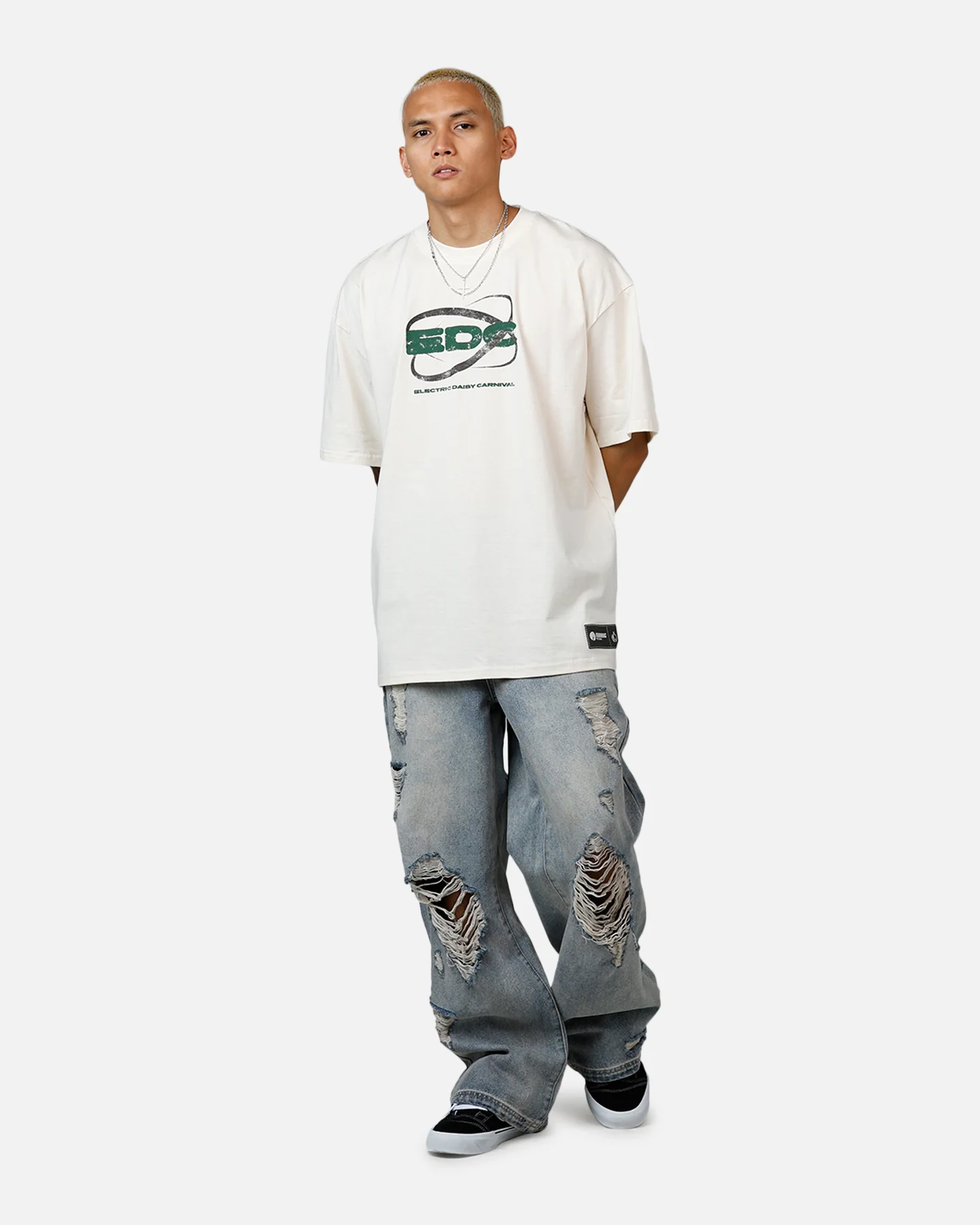 Culture Kings X EDC 2025 Vintage T-Shirt Off White - Image 3