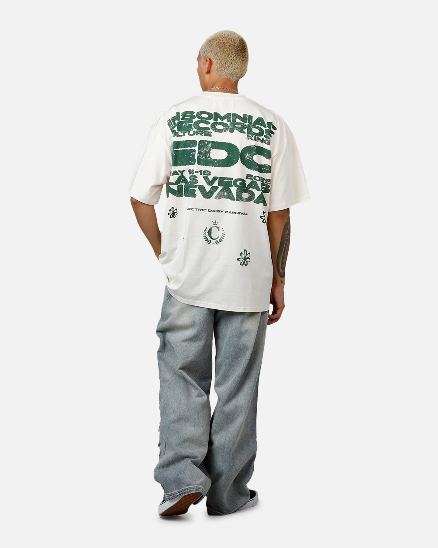 Culture Kings X EDC 2025 Vintage T-Shirt Off White - Image 6