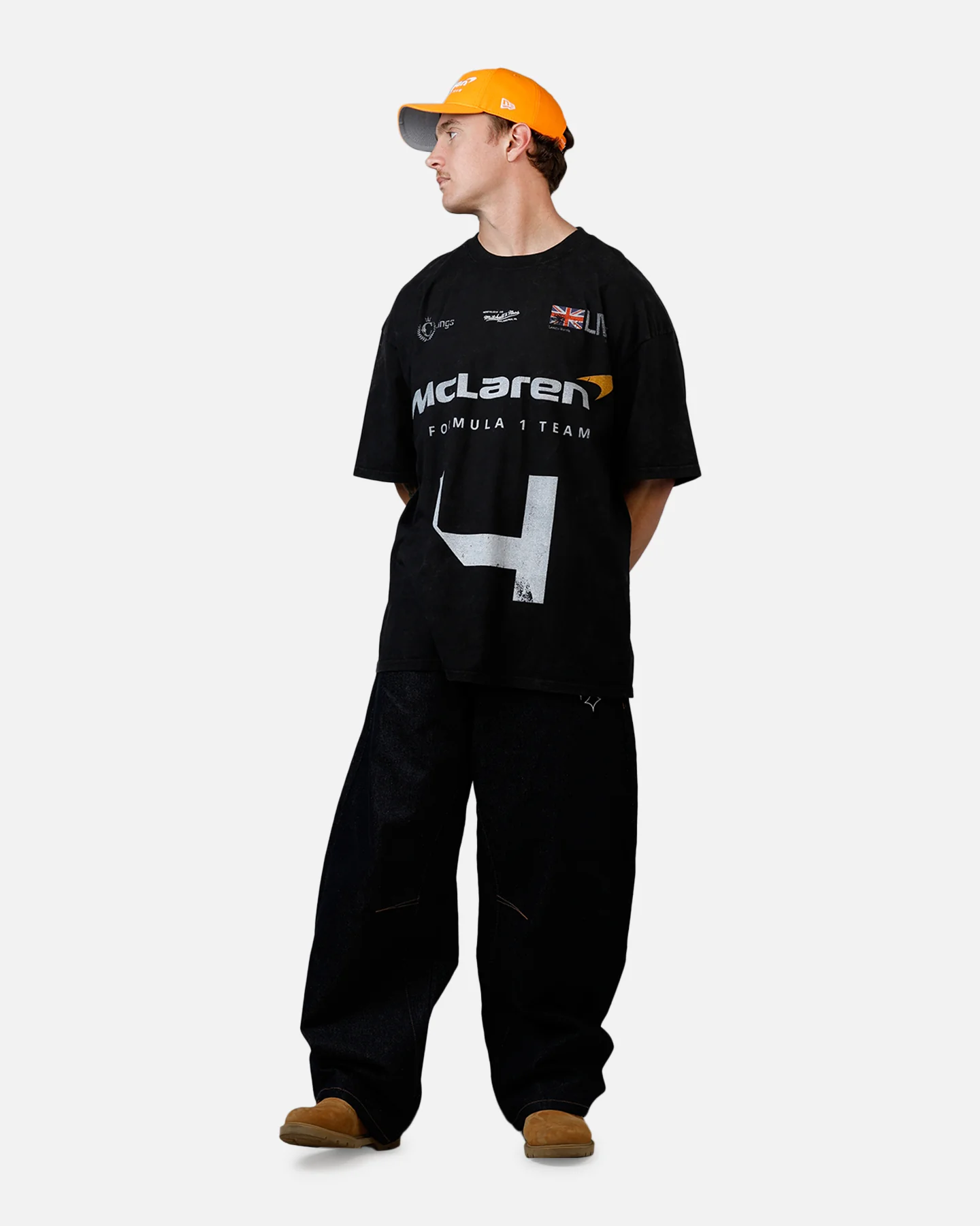 Culture Kings X McLaren F1 Lando Disco T-Shirt Black Acidwash - Image 3