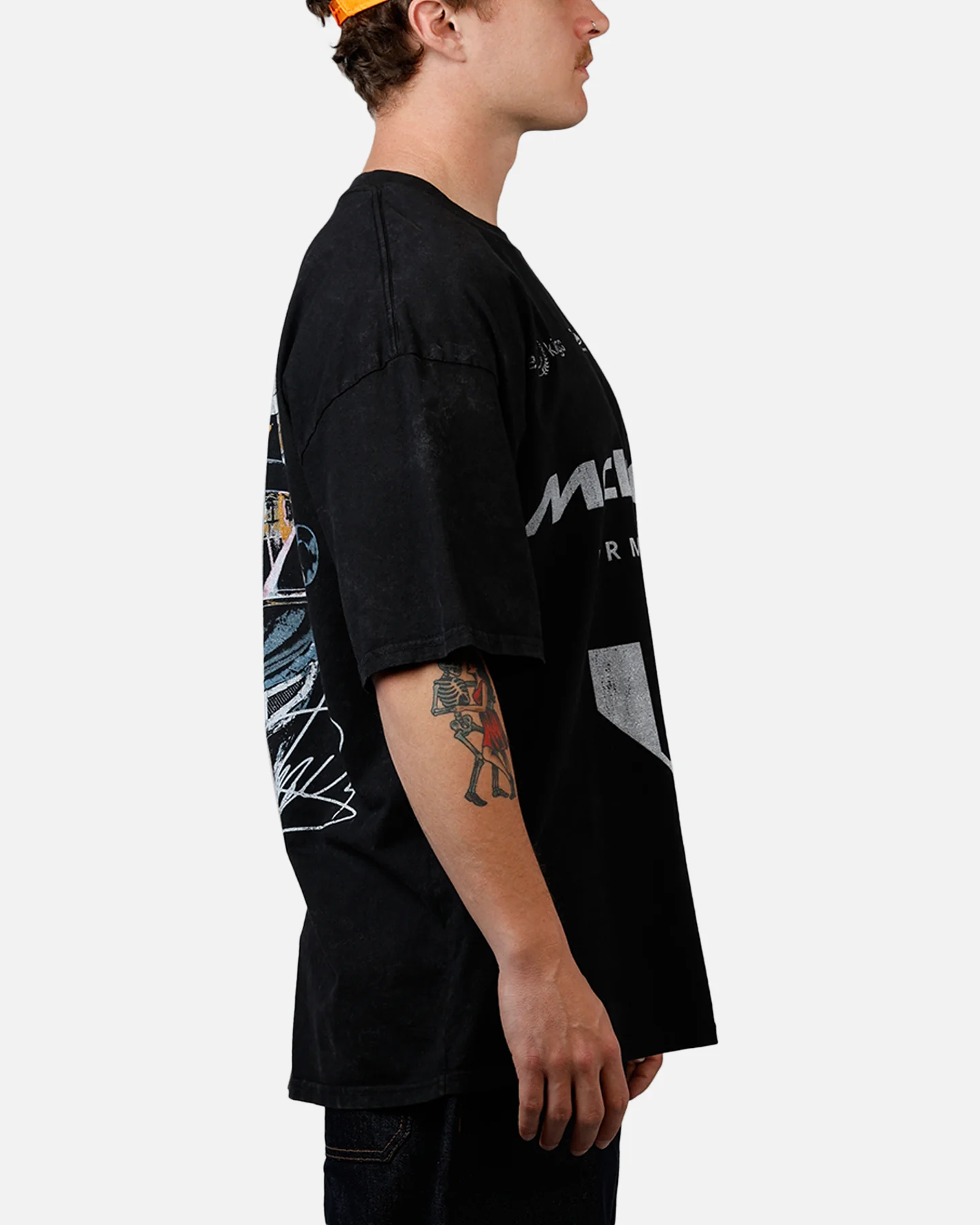 Culture Kings X McLaren F1 Lando Disco T-Shirt Black Acidwash - Image 4