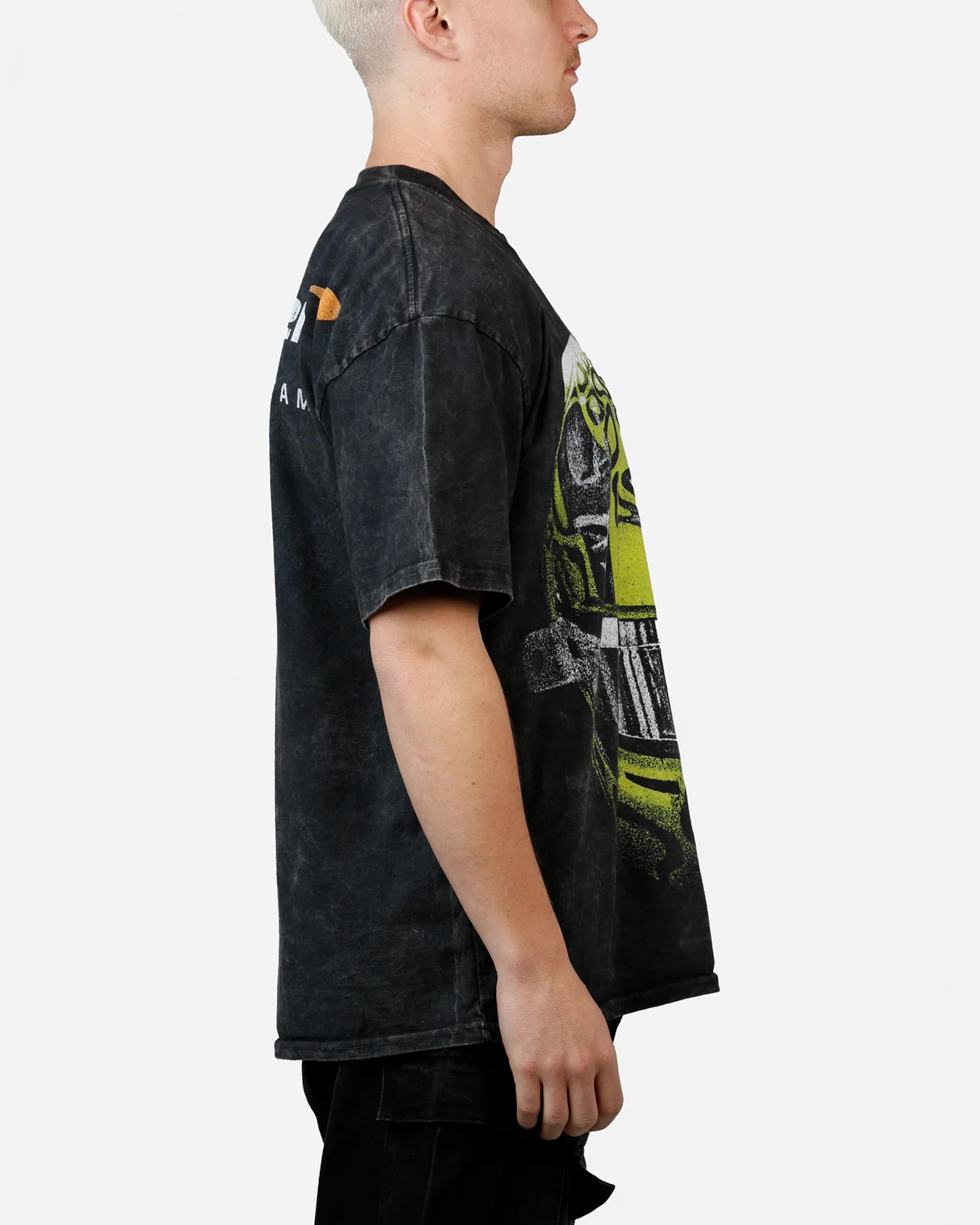 Culture Kings X Mclaren Lando Norris 'Vegas Grand Prix 2024' Helmet T-Shirt Black Acidwash - Image 4