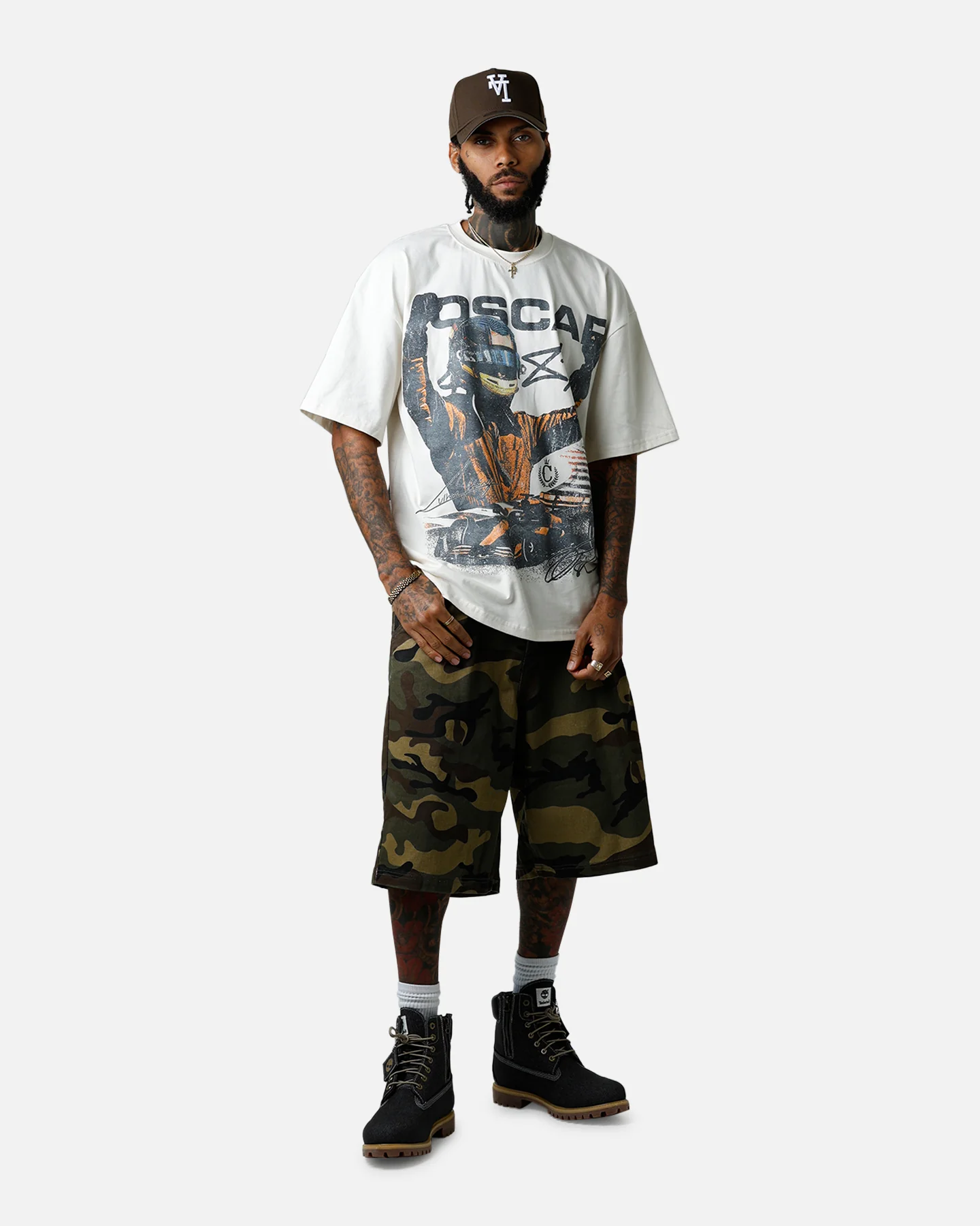 Culture Kings X Mclaren Oscar Piastri 'Vegas Grand Prix 2024' Signature T-Shirt Off White - Image 4