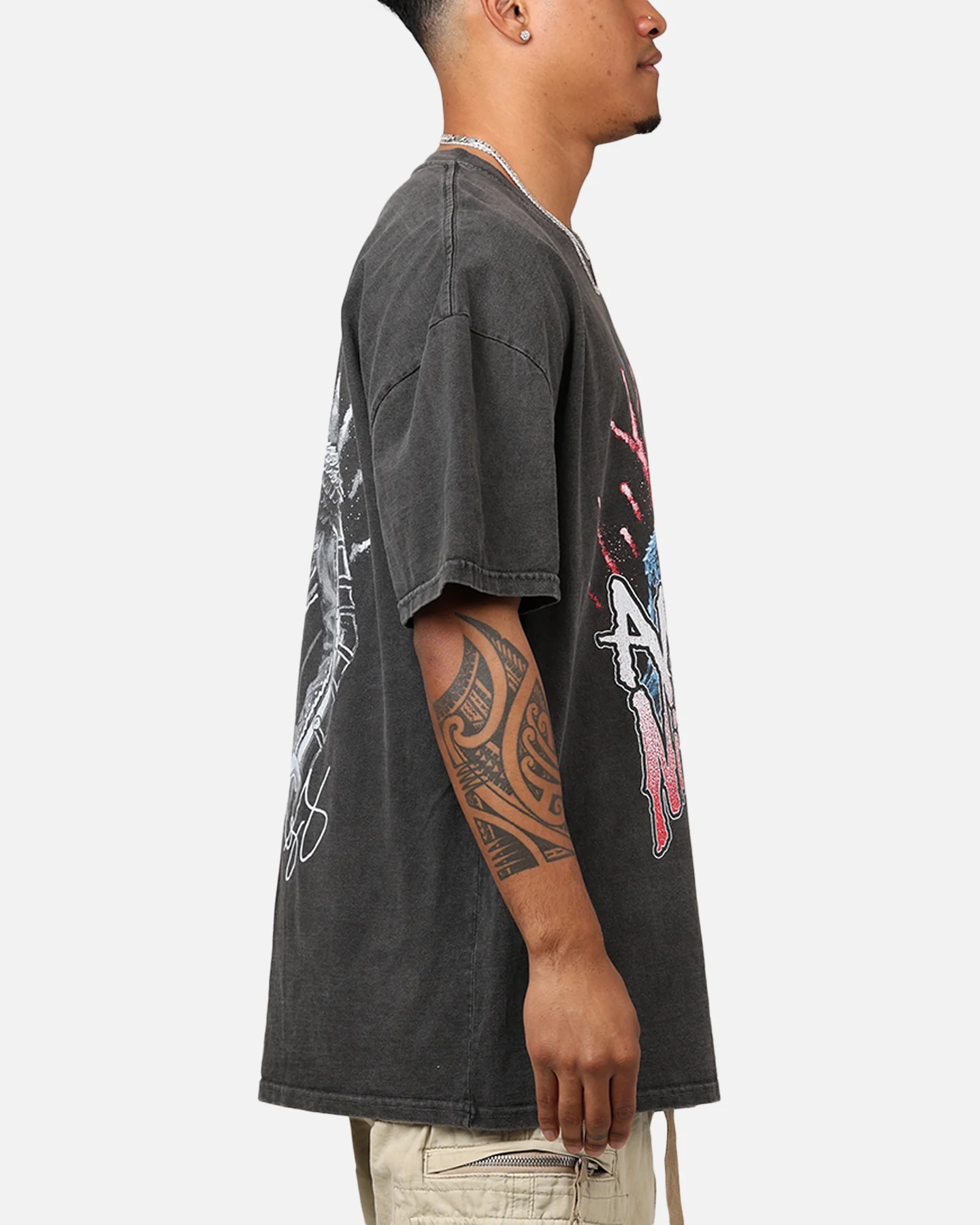 Culture Kings X WWE Cody Rhodes Heavyweight T-Shirt Black Wash - Image 4