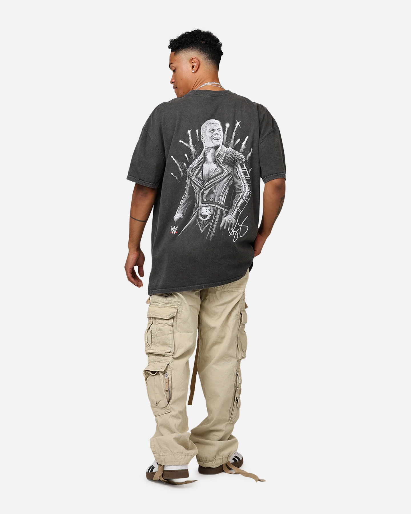 Culture Kings X WWE Cody Rhodes Heavyweight T-Shirt Black Wash - Image 6