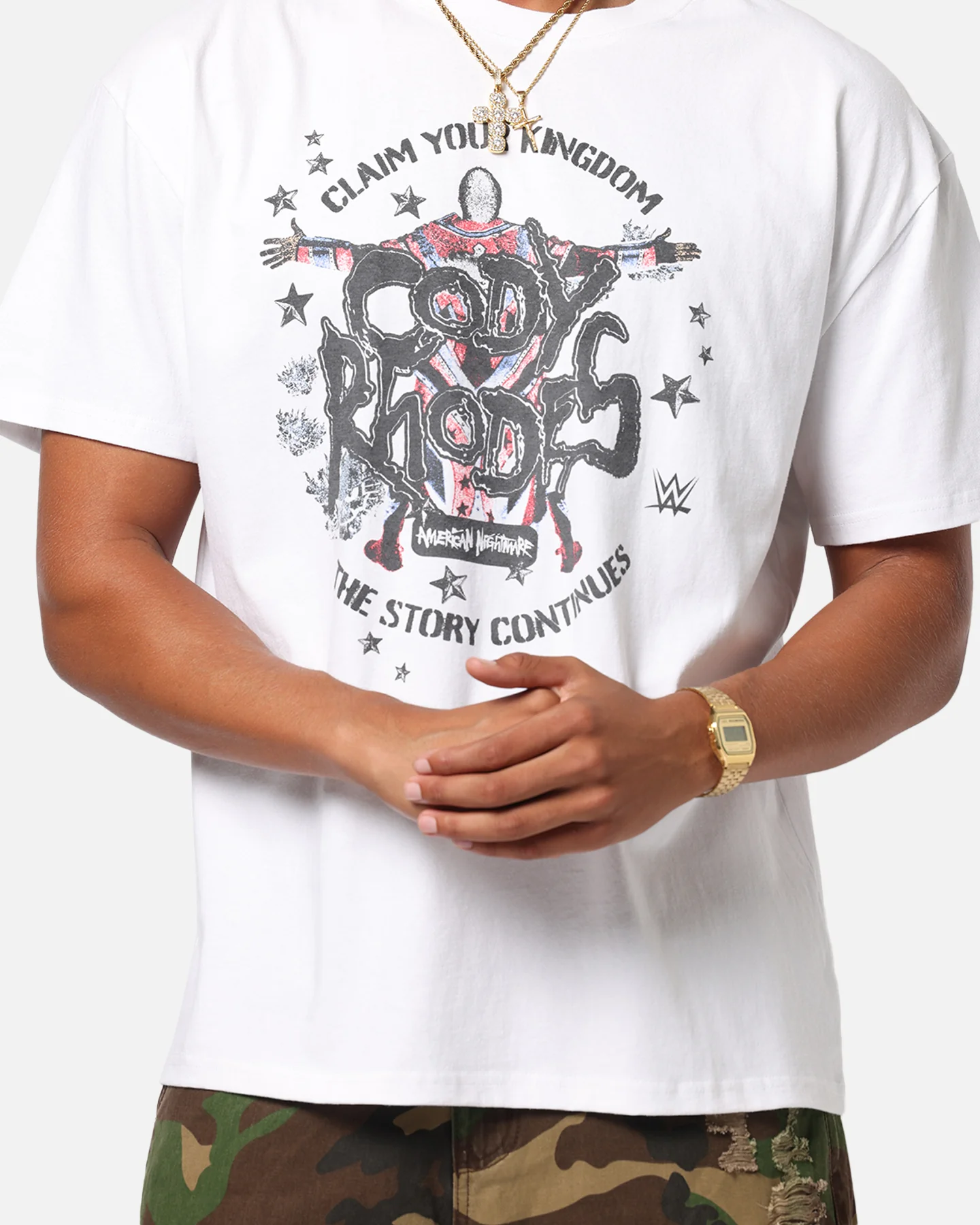 Culture Kings X WWE Cody Rhodes Wrestlemania XLI Heavy T-Shirt White - Image 7